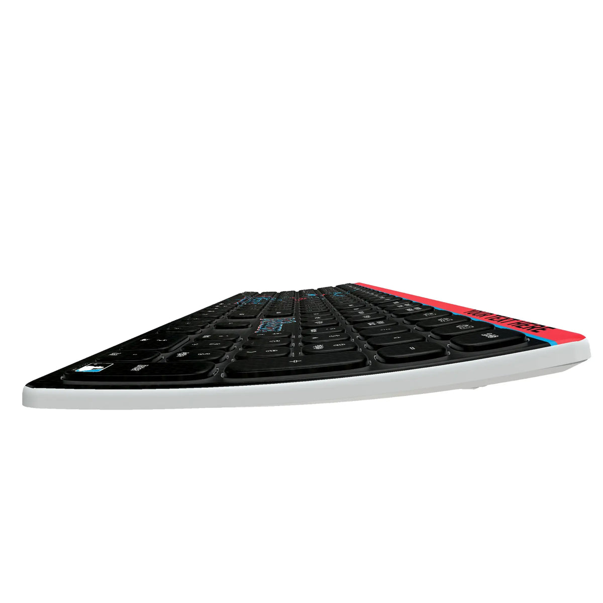 Miami Marlins Personalized Endzone Solid KKB605 Curved Wireless Keyboard