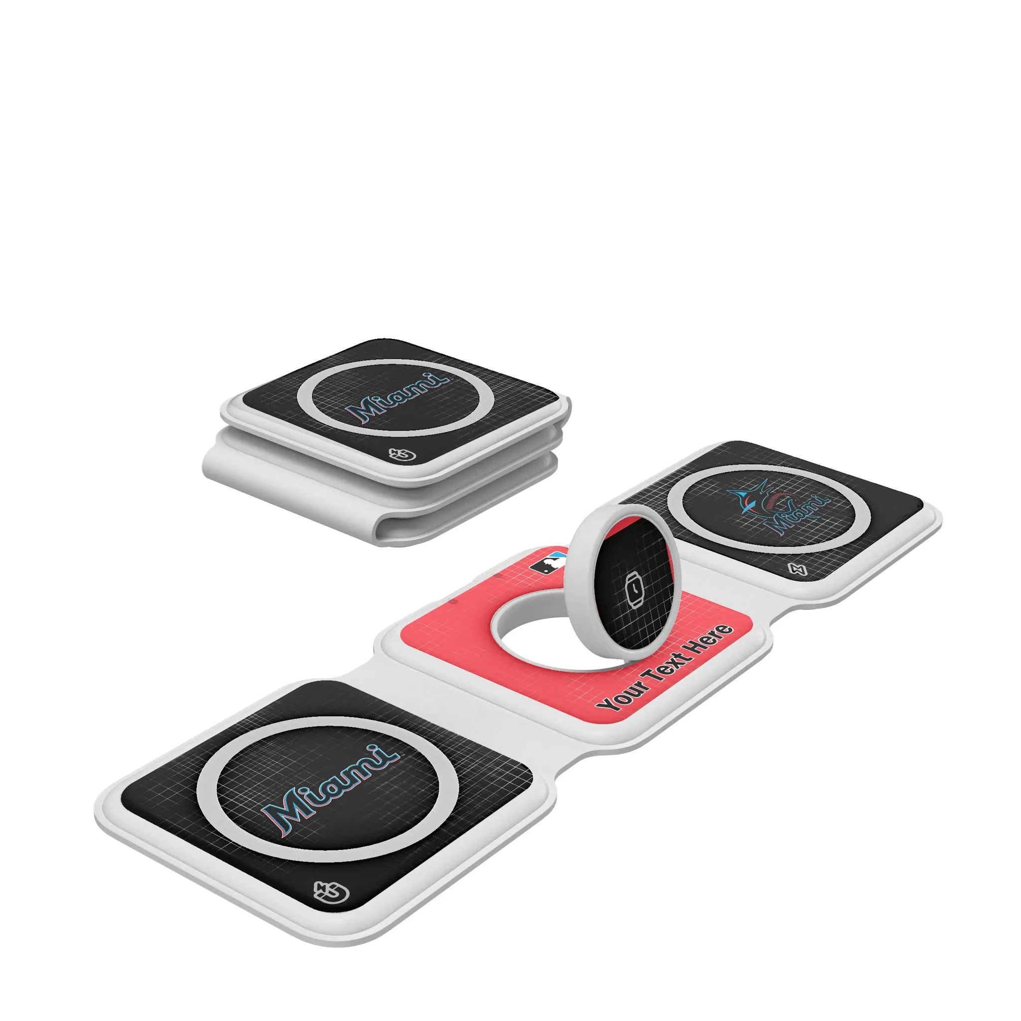 Miami Marlins Personalized Hatch Foldable 3 in 1 Charger