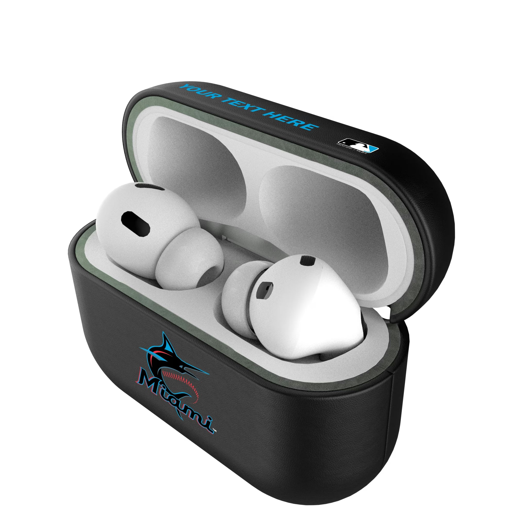 Miami Marlins Personalized Insignia AirPods AirPod Case Cover#Device_AirPods Pro 1st Gen