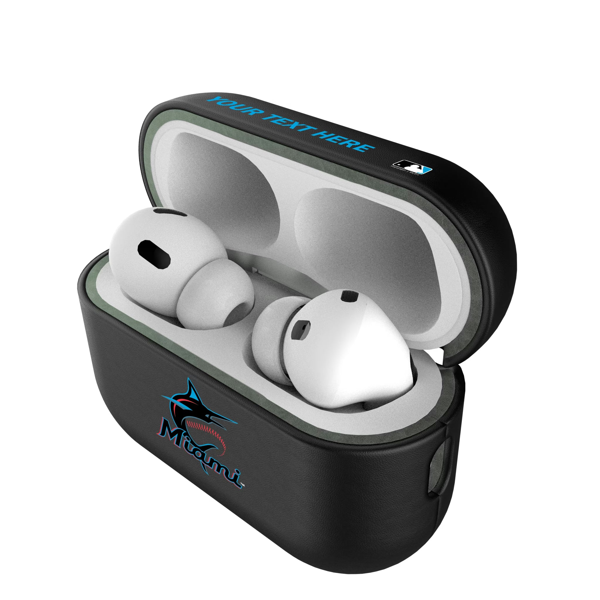 Miami Marlins Personalized Insignia AirPods AirPod Case Cover#Device_AirPods Pro 2nd Gen