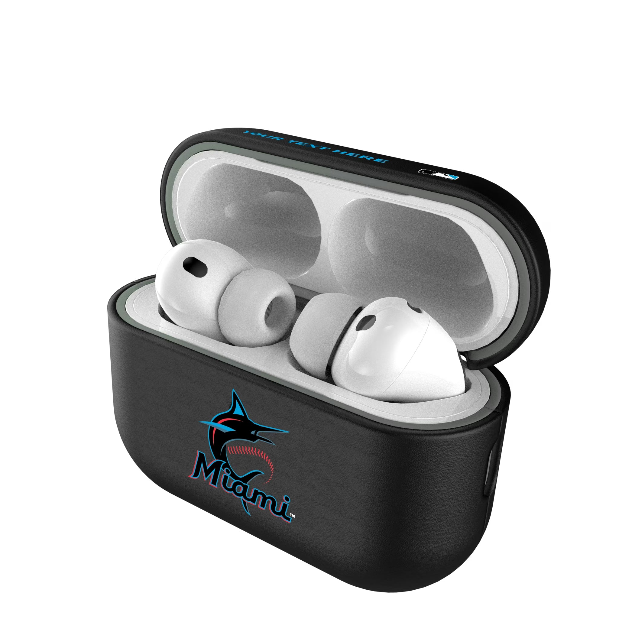 Miami Marlins Personalized Insignia AirPods AirPod Case Cover#Device_AirPods Pro 3