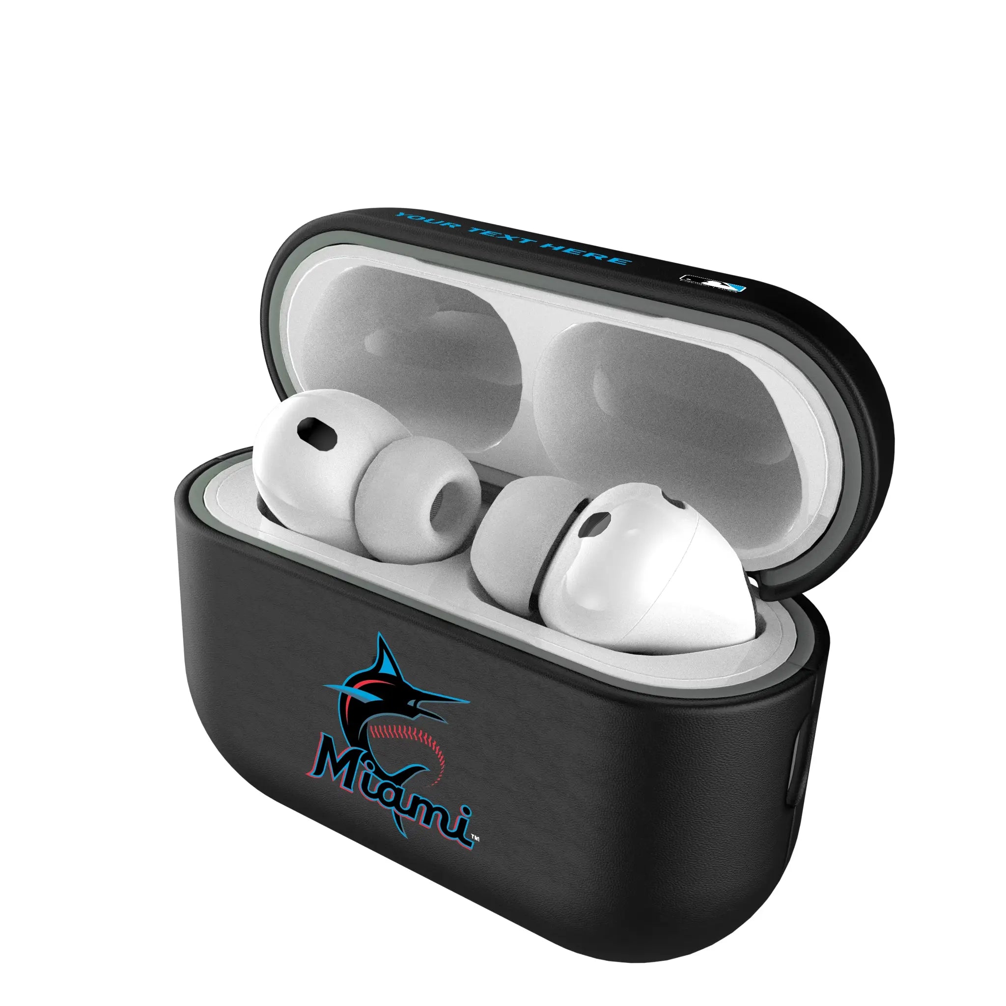 Miami Marlins Personalized Insignia AirPods AirPod Case Cover#Device_AirPods Pro 3