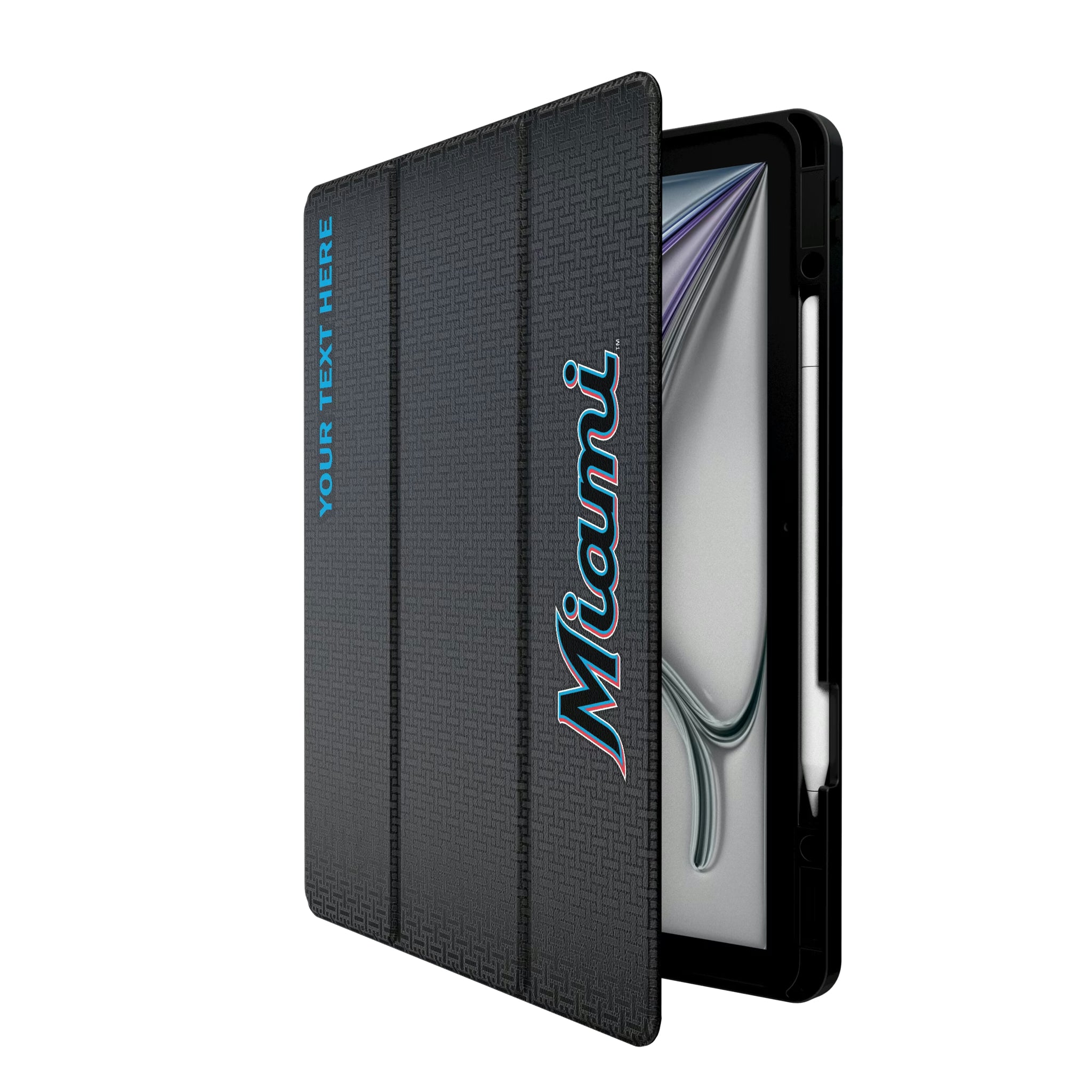 Miami Marlins Personalized Linen iPad Tablet Case for Apple iPad