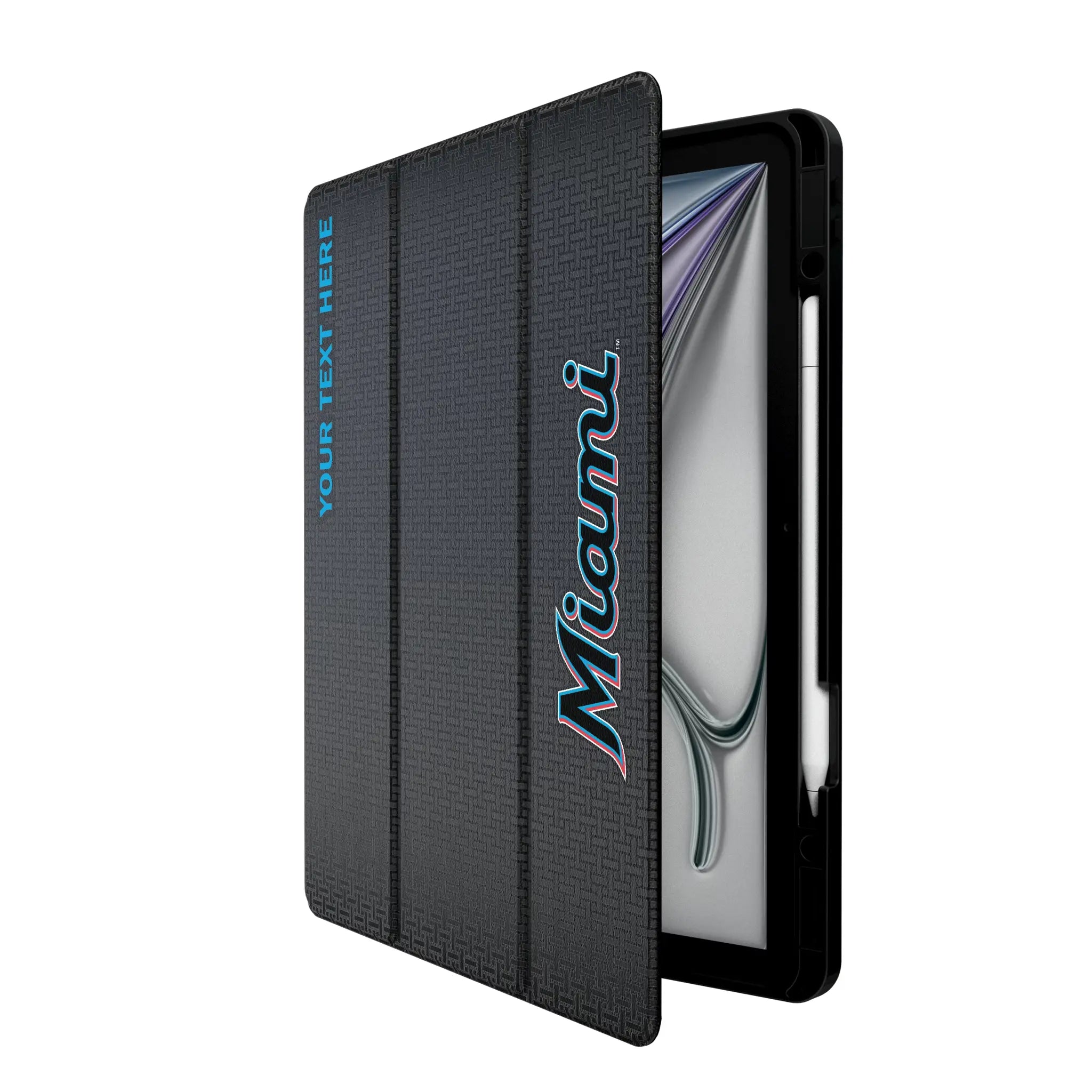 Miami Marlins Personalized Linen iPad Tablet Case for Apple iPad