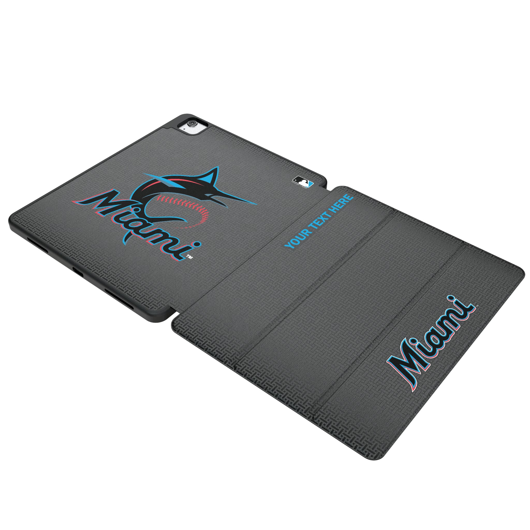 Miami Marlins Personalized Linen iPad Tablet Case for Apple iPad