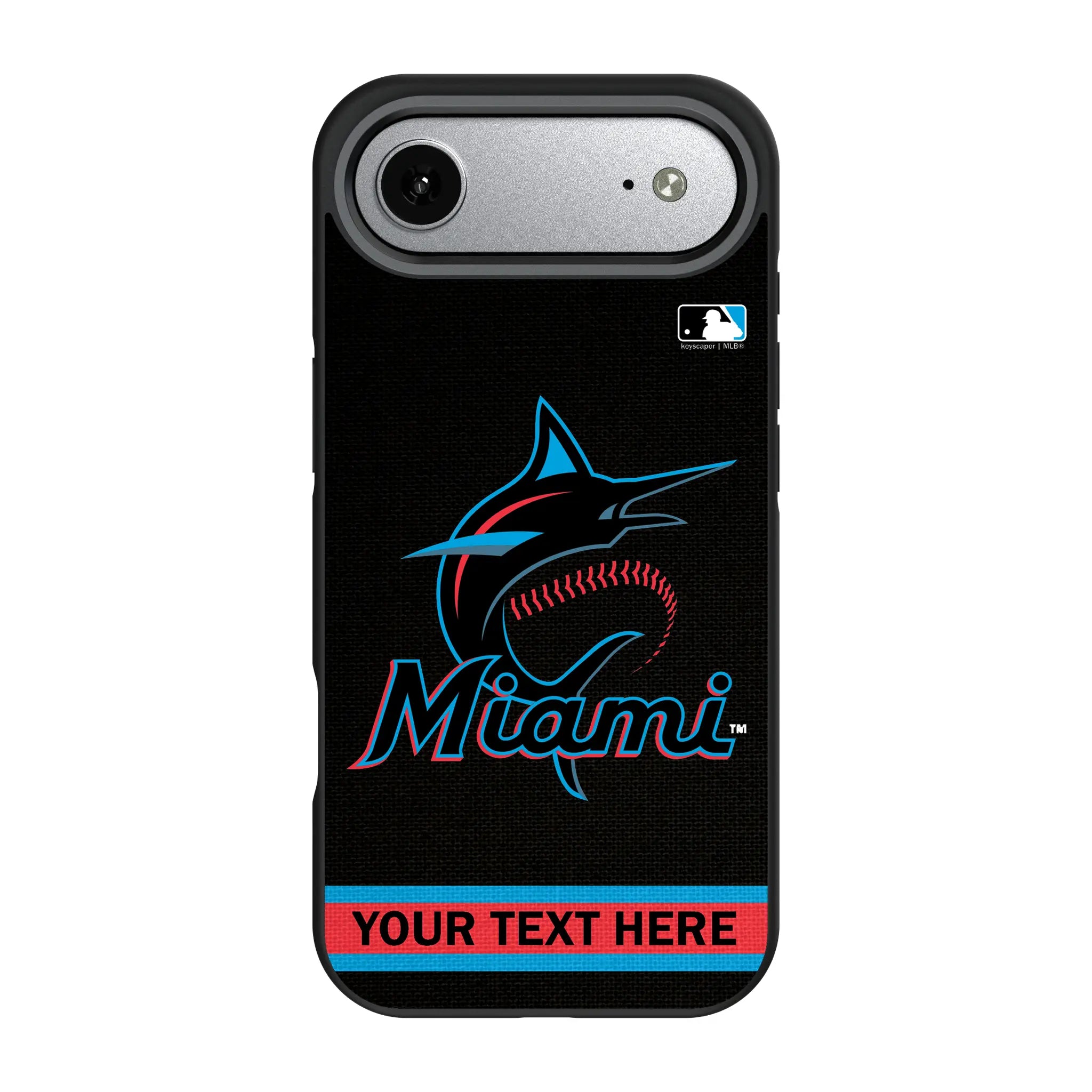 Miami Marlins Personalized Stripe iPhone Bump Phone Case for Apple iPhone#Device_iPhone Air