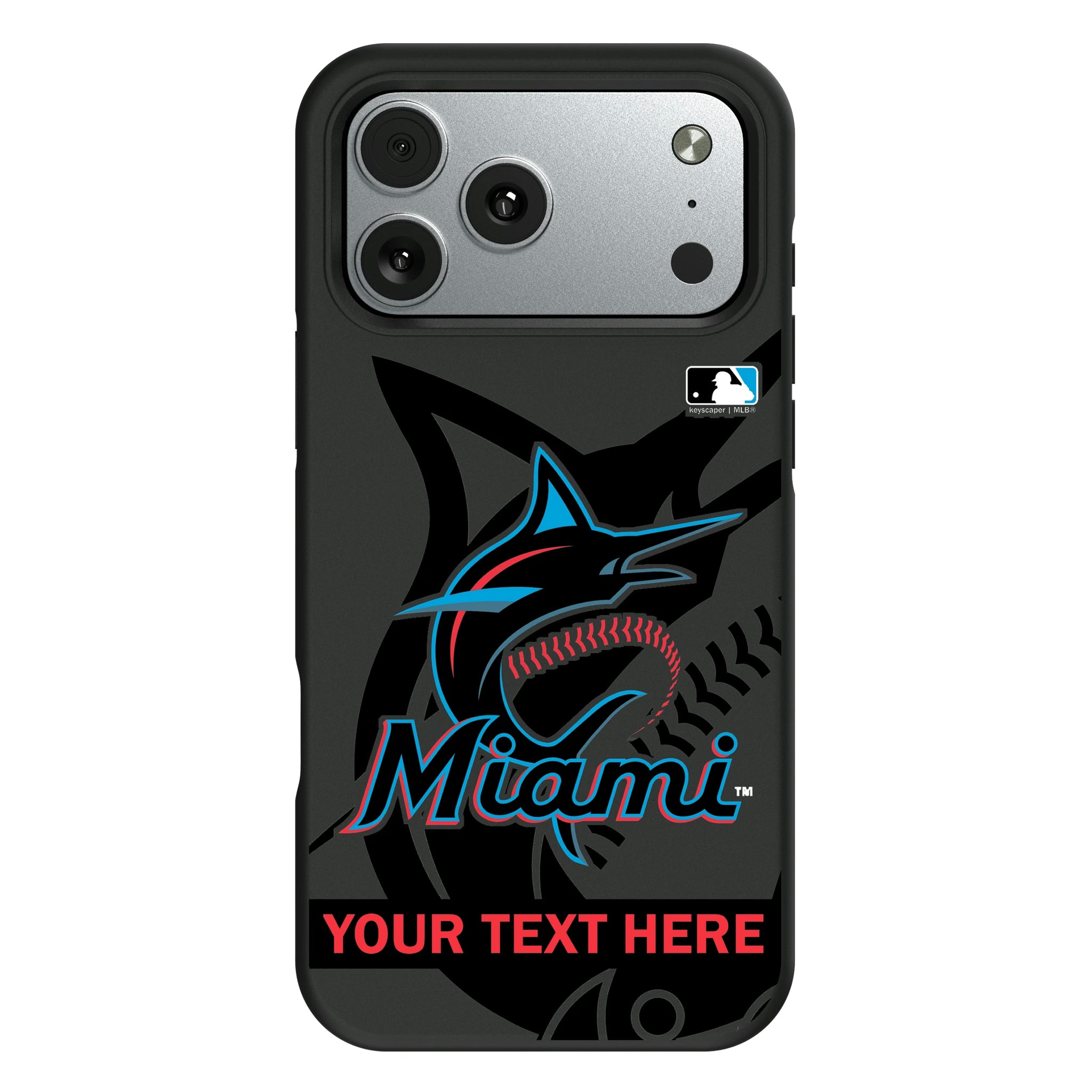 Miami Marlins Personalized Tilt iPhone Bump Phone Case for Apple iPhone#Device_iPhone 17 Pro Max