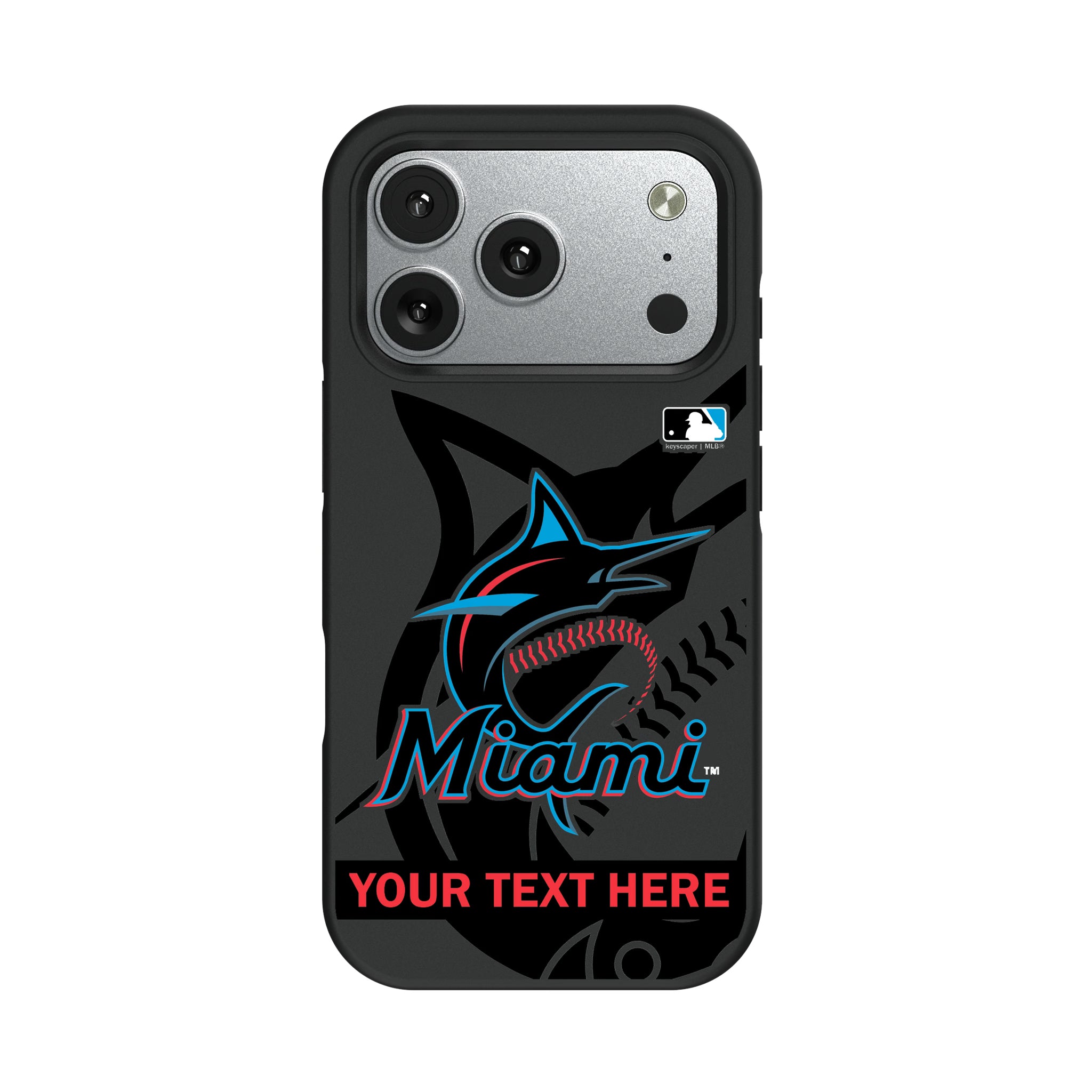 Miami Marlins Personalized Tilt iPhone Bump Phone Case for Apple iPhone#Device_iPhone 17 Pro