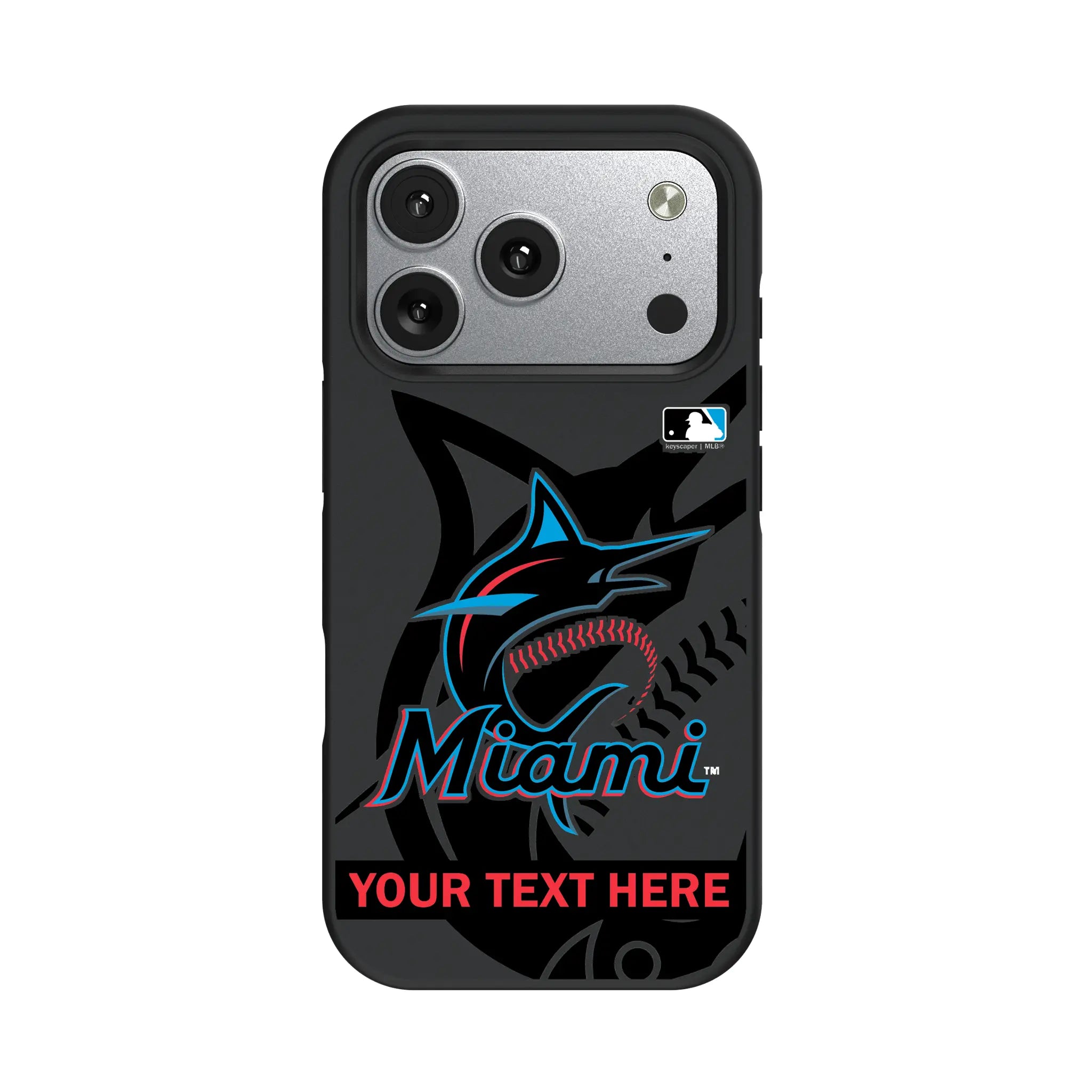 Miami Marlins Personalized Tilt iPhone Bump Phone Case for Apple iPhone#Device_iPhone 17 Pro