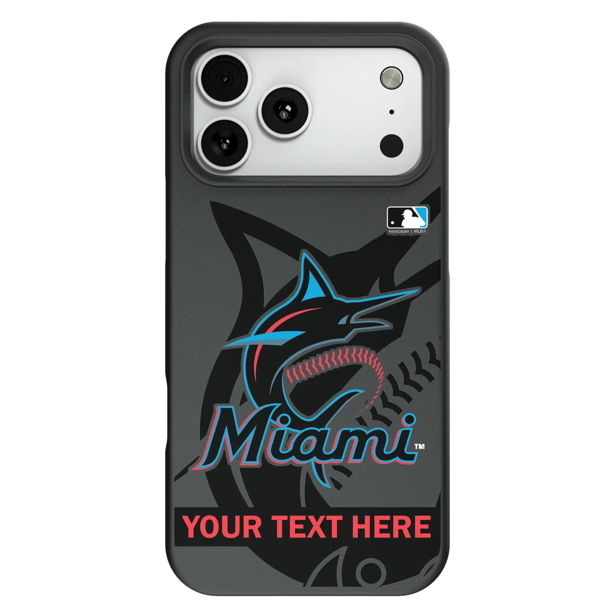 Miami Marlins Personalized Tilt Bump Phone Case for Apple iPhone