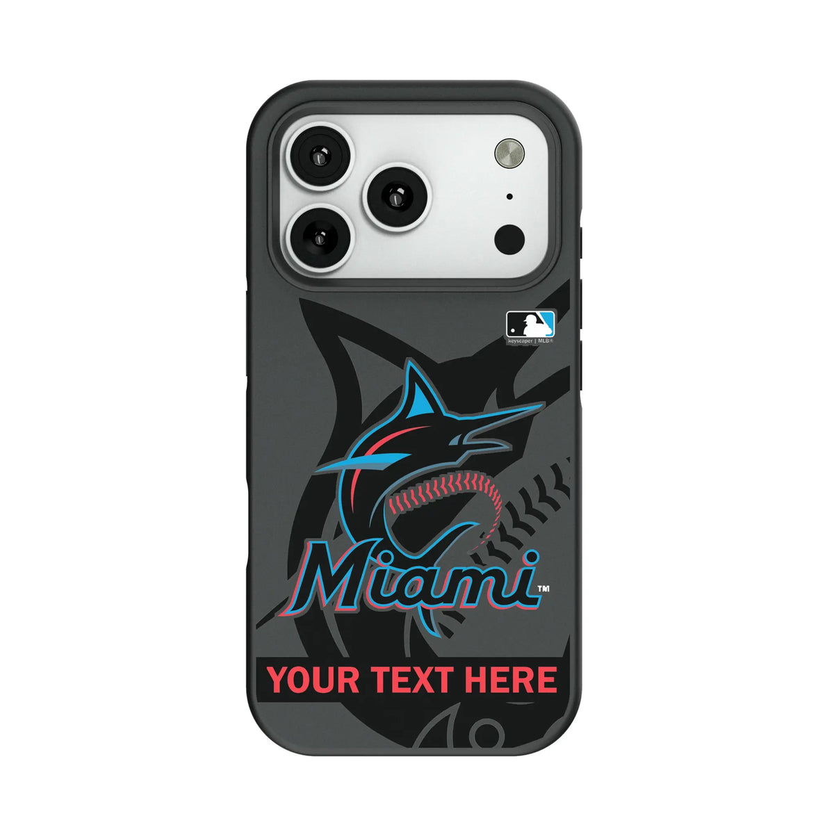 Miami Marlins Personalized Tilt Bump Phone Case for Apple iPhone
