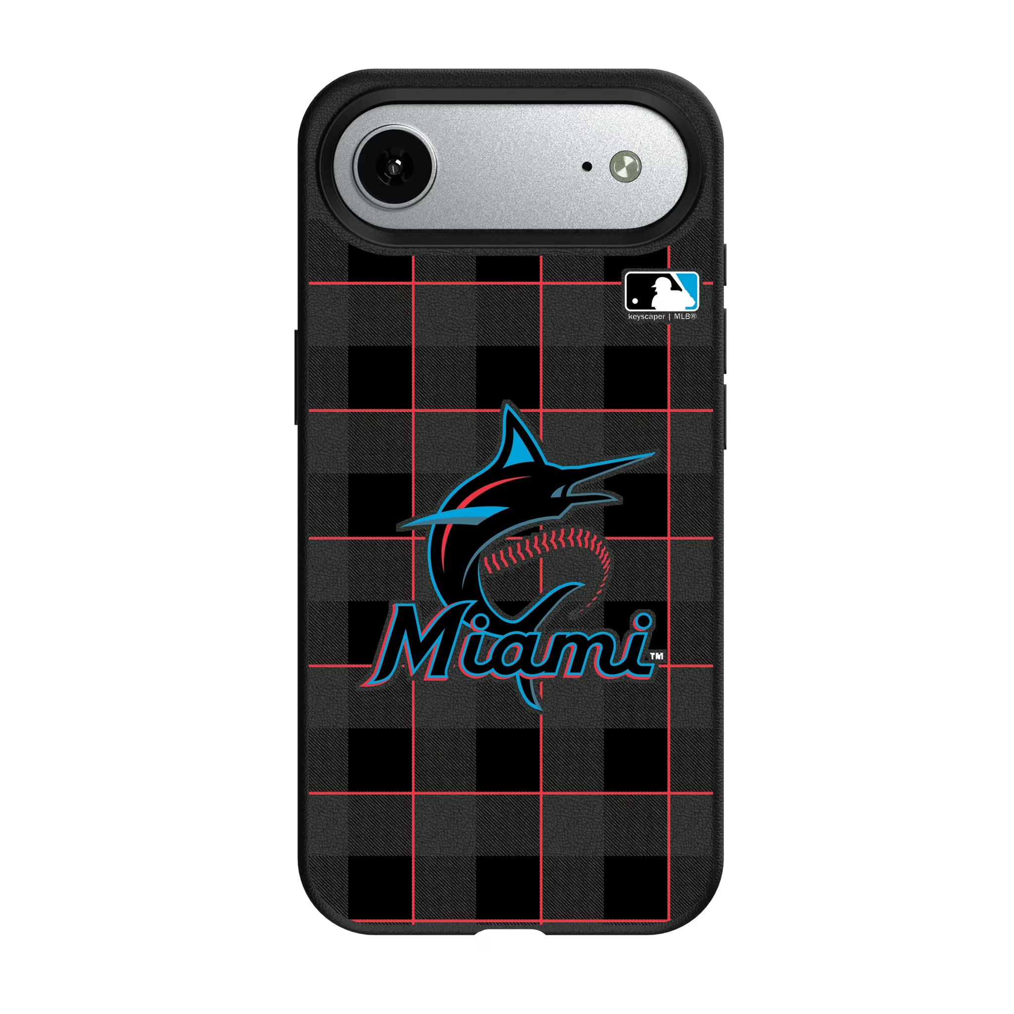 Miami Marlins Plaid iPhone MagSafe Compatible Phone Case for Apple iPhone#Device_iPhone Air