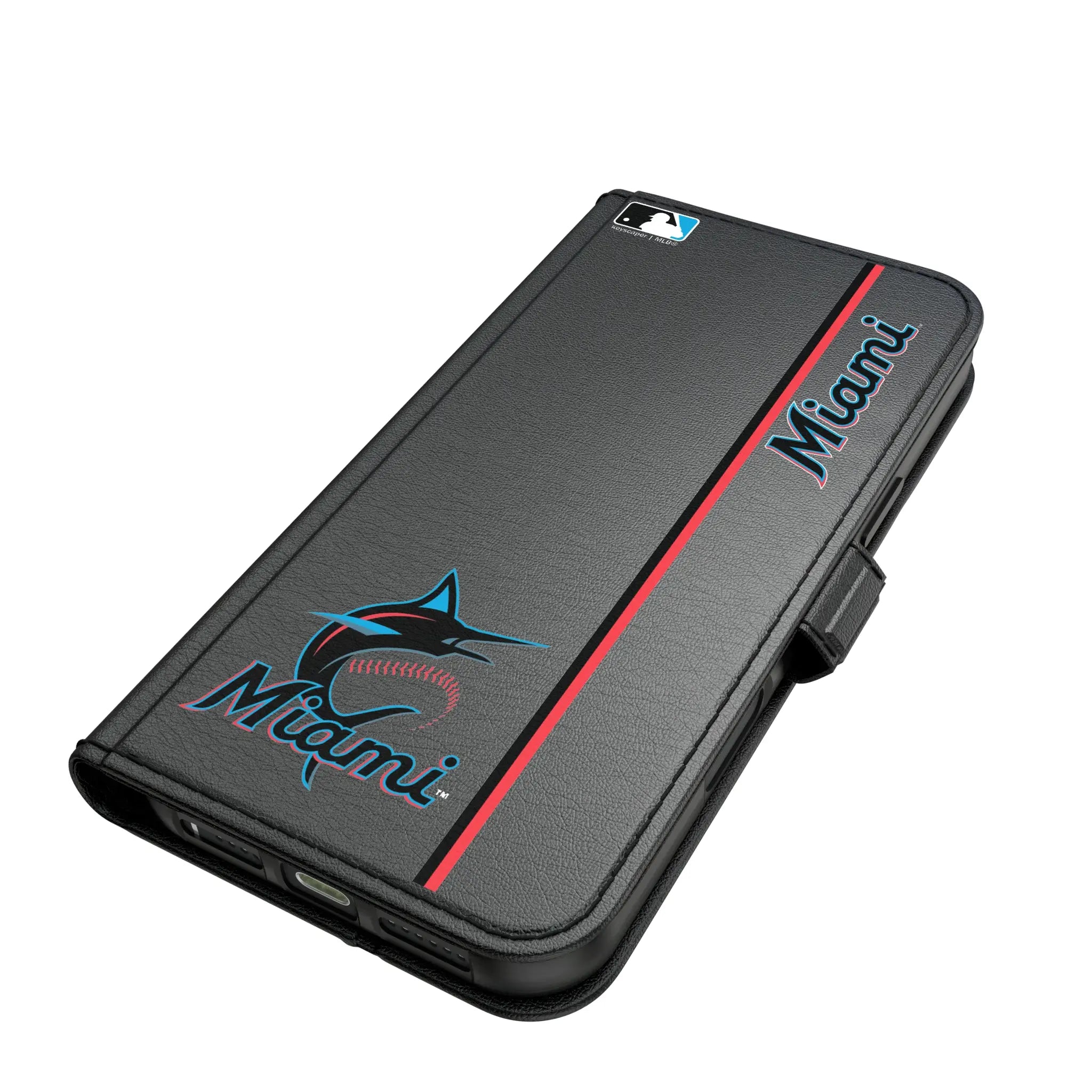 Miami Marlins Sidebar iPhone Folio Phone Case for Apple iPhone#Device_iPhone 17 Pro Max