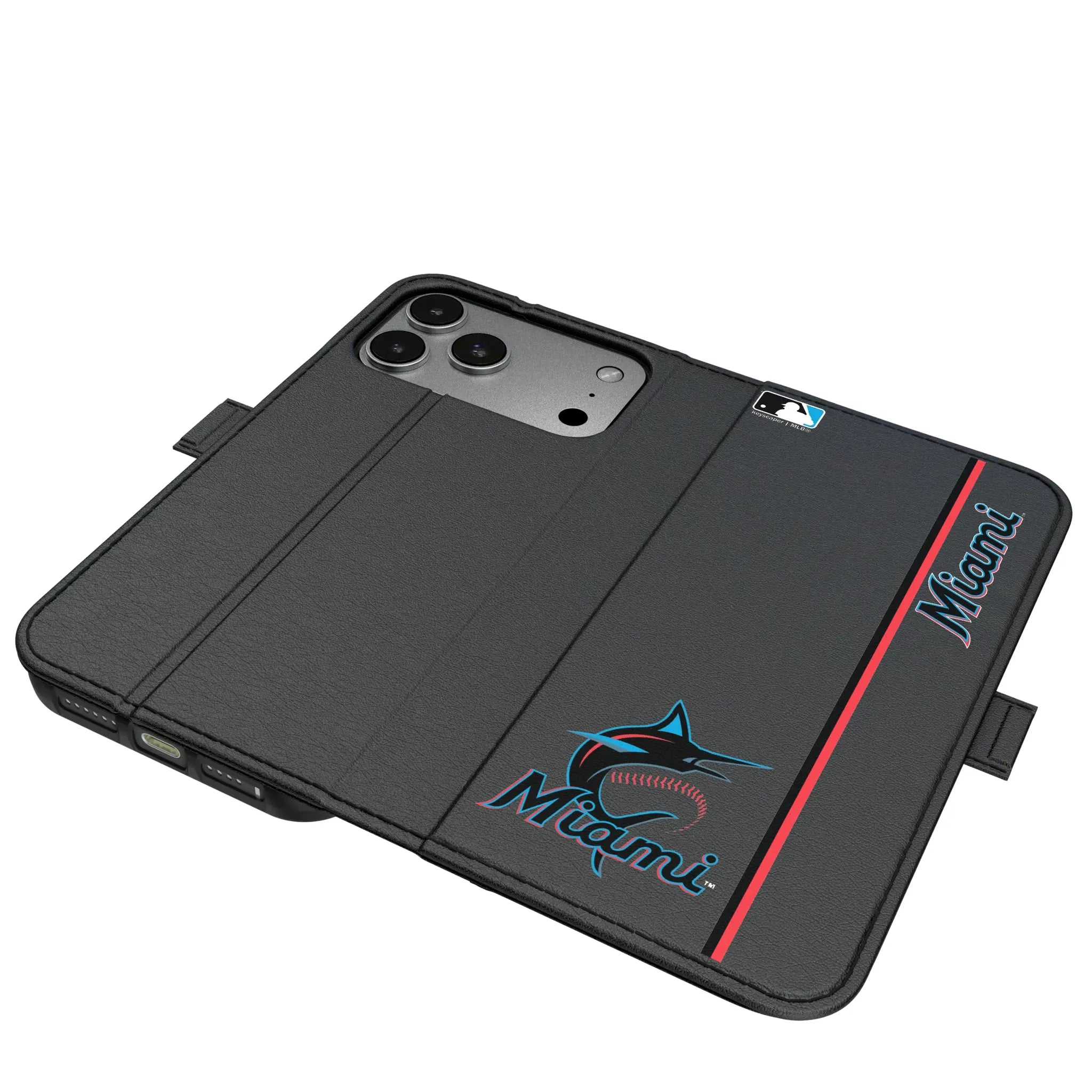 Miami Marlins Sidebar iPhone Folio Phone Case for Apple iPhone#Device_iPhone 17 Pro Max