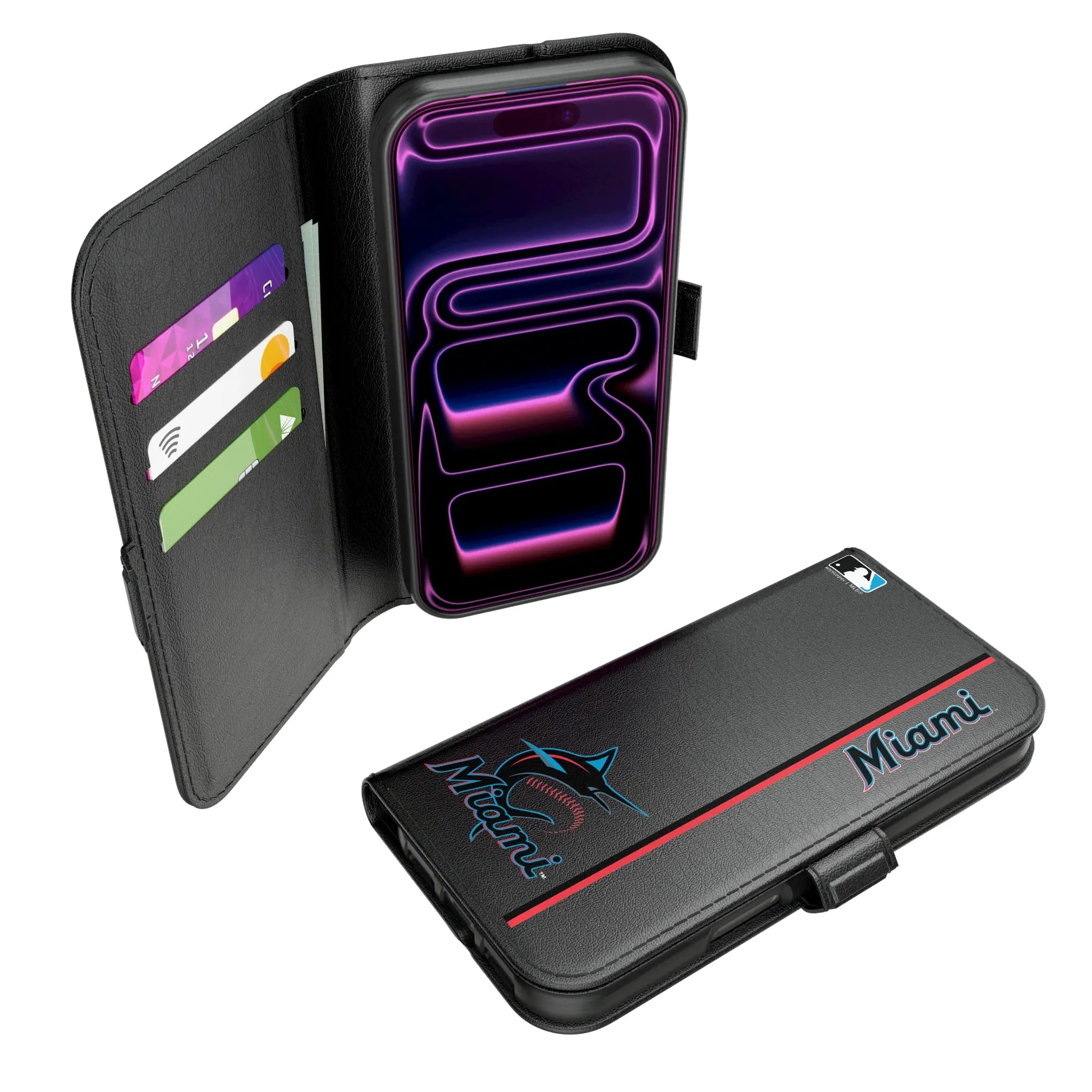 Miami Marlins Sidebar iPhone Folio Phone Case for Apple iPhone#Device_iPhone 17 Pro