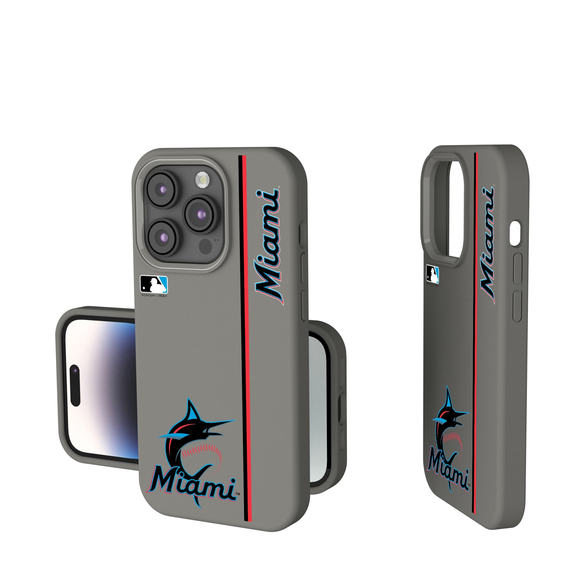 Miami Marlins Sidebar iPhone Soft Touch Phone Case for Apple iPhone