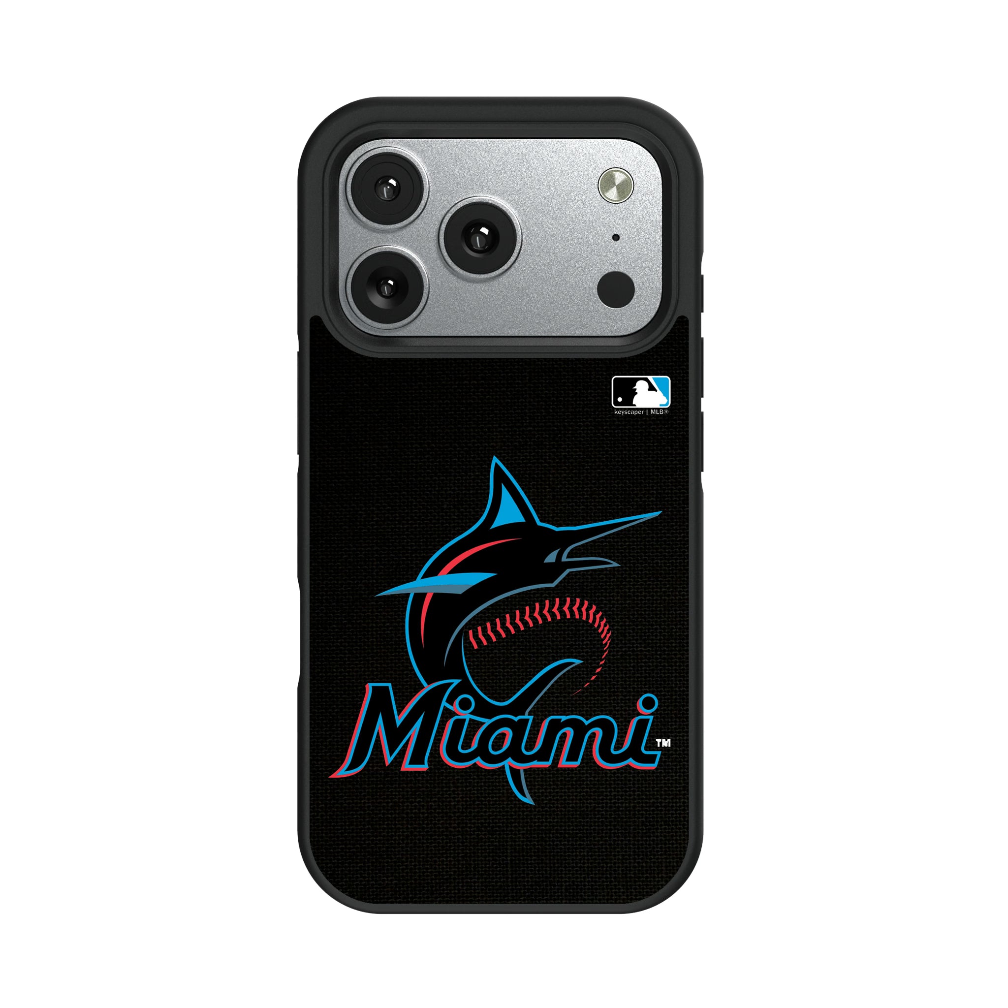 Miami Marlins Solid iPhone Bump Phone Case for Apple iPhone#Device_iPhone 17 Pro