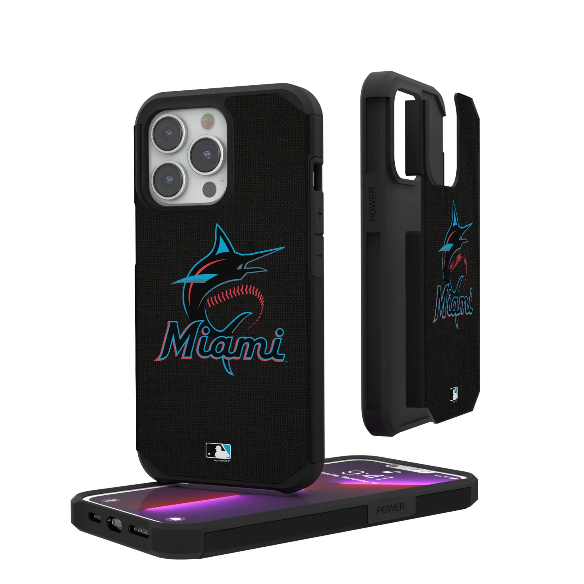 Miami Marlins Solid iPhone Rugged Phone Case for Apple iPhone