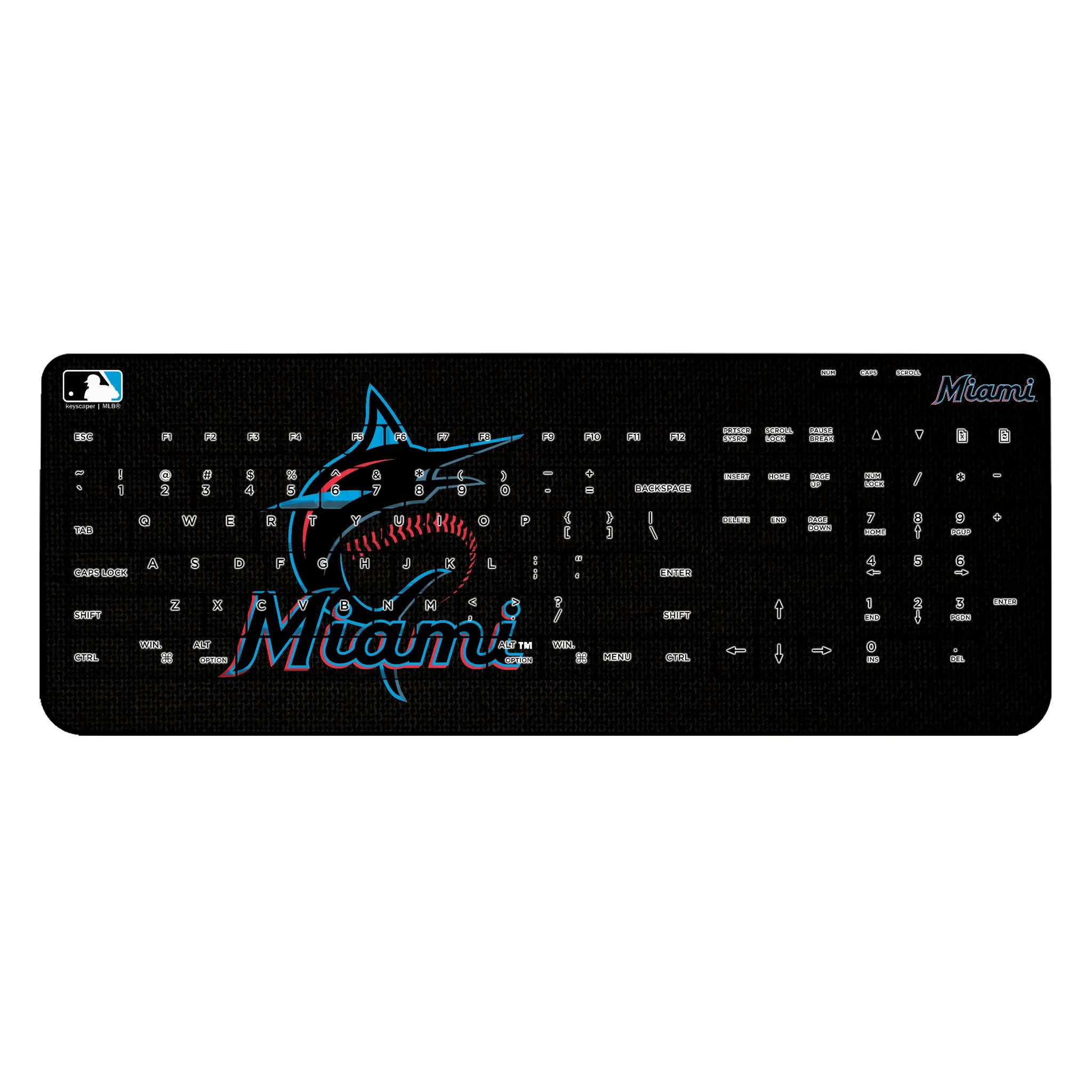 Miami Marlins Solid Wireless USB Keyboard