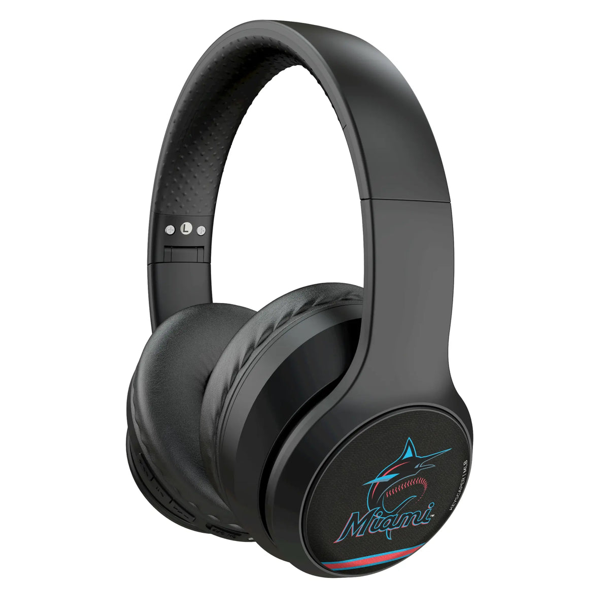 Miami Marlins Stripe Wireless Over-Ear Headphones With Case