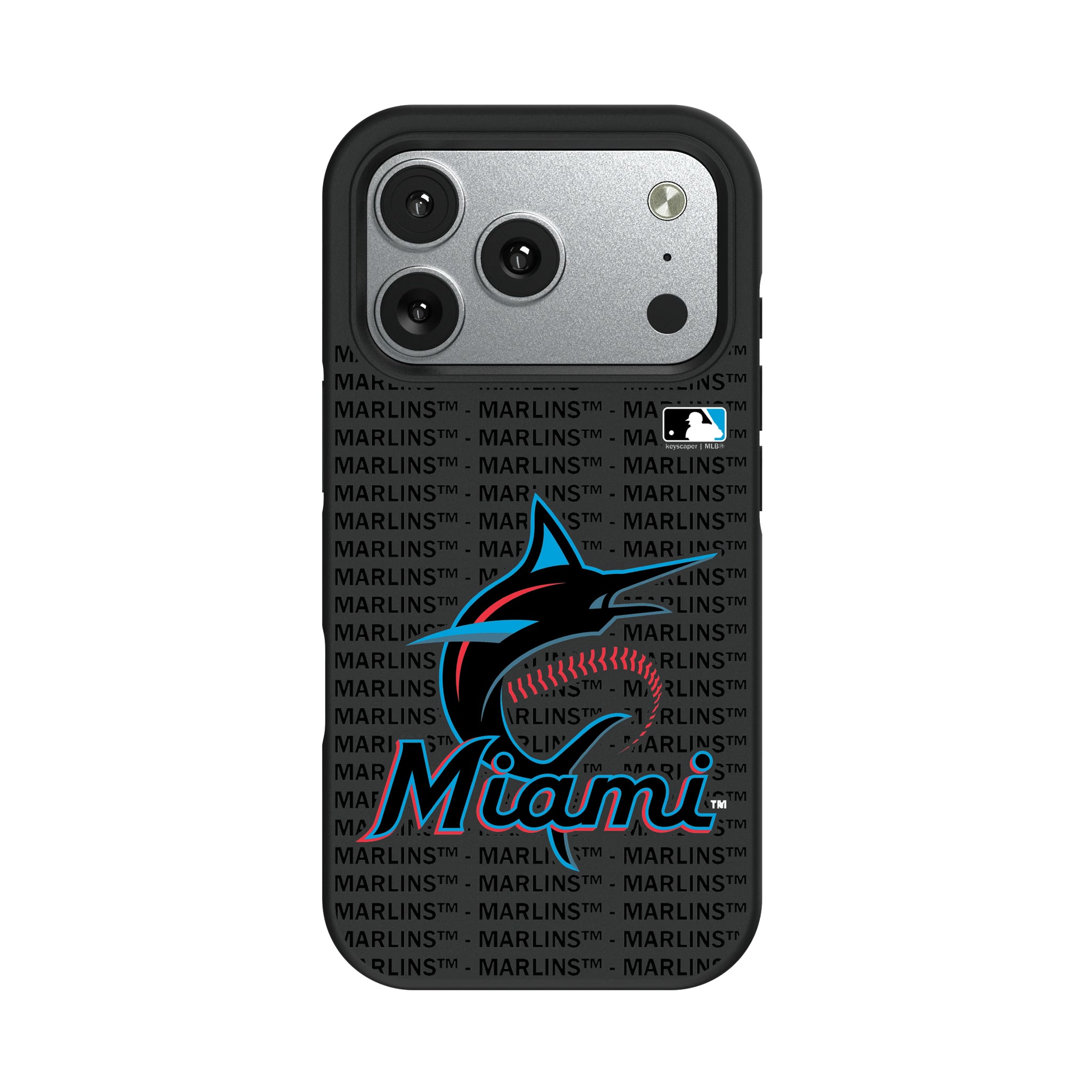 Miami Marlins Text Backdrop iPhone Bump Phone Case for Apple iPhone#Device_iPhone 17 Pro