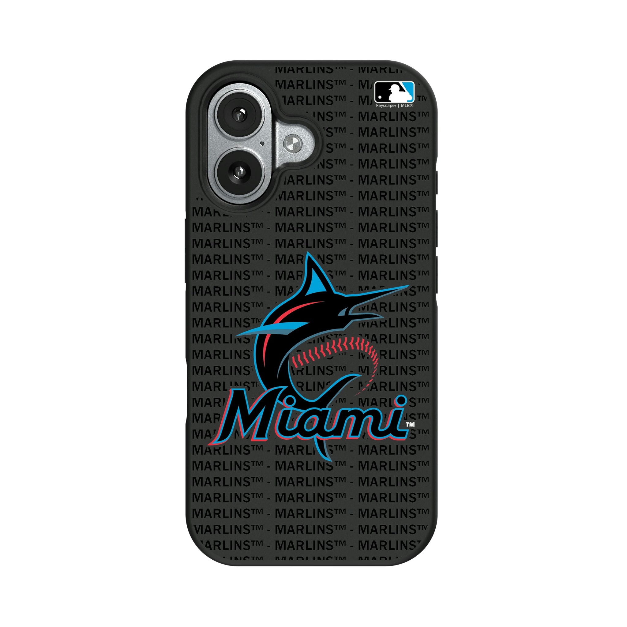Miami Marlins Text Backdrop iPhone Bump Phone Case for Apple iPhone#Device_iPhone 17