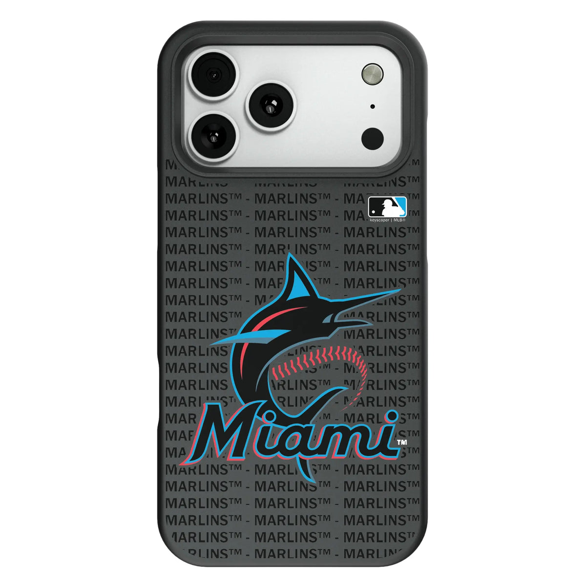 Miami Marlins Text Backdrop Bump Phone Case for Apple iPhone