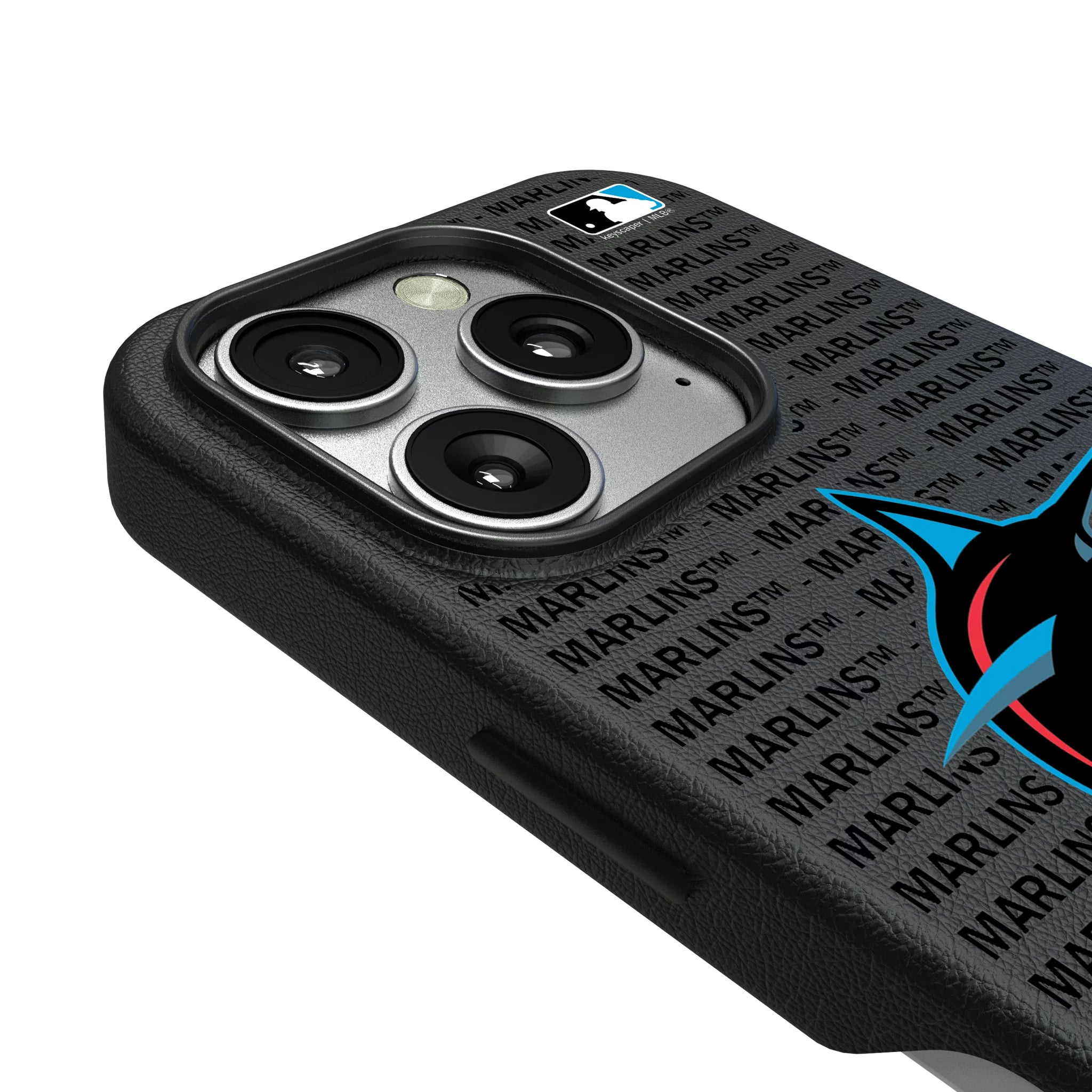 Miami Marlins Text Backdrop iPhone MagSafe Compatible Phone Case for Apple iPhone - Detail