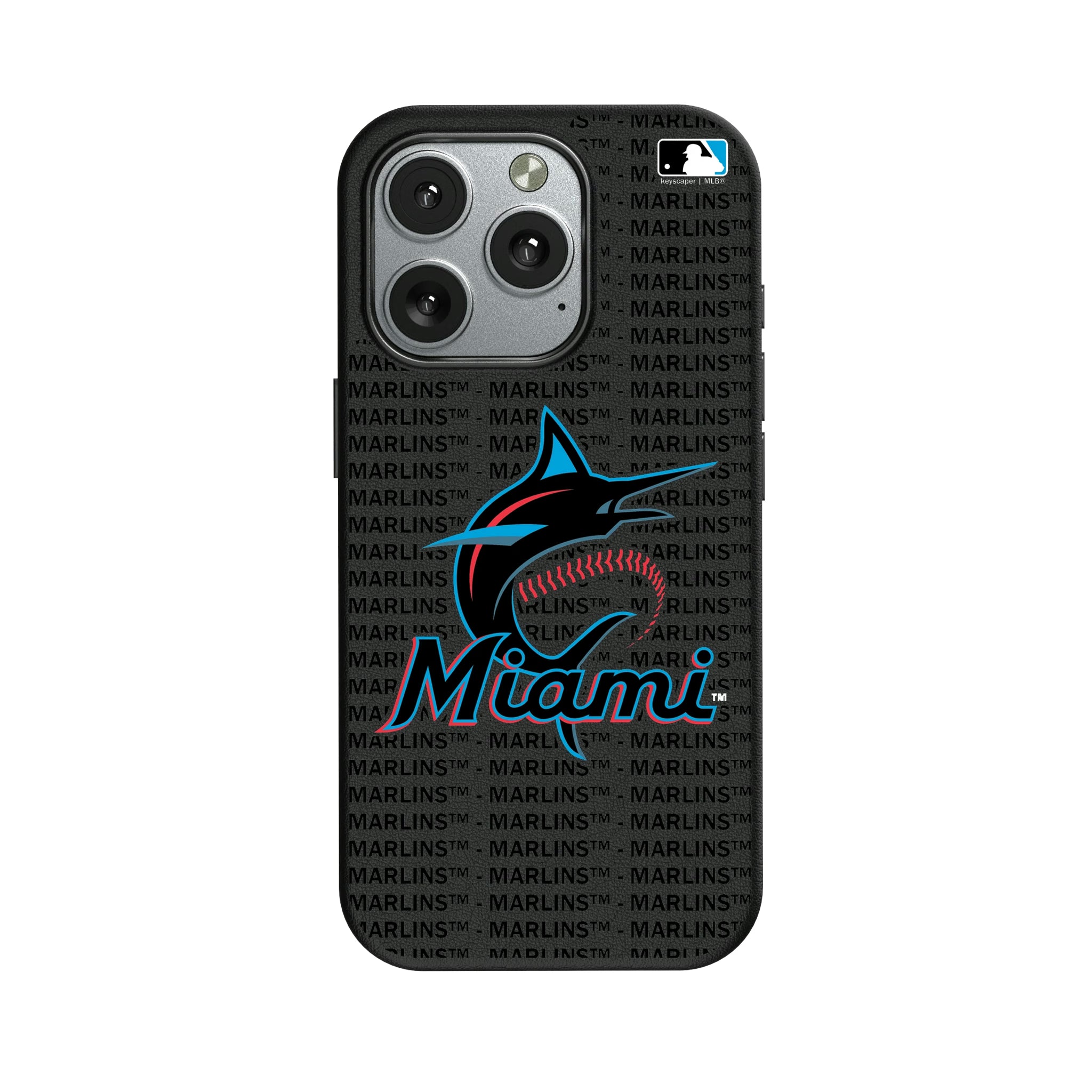 Miami Marlins Text Backdrop iPhone MagSafe Compatible Phone Case for Apple iPhone