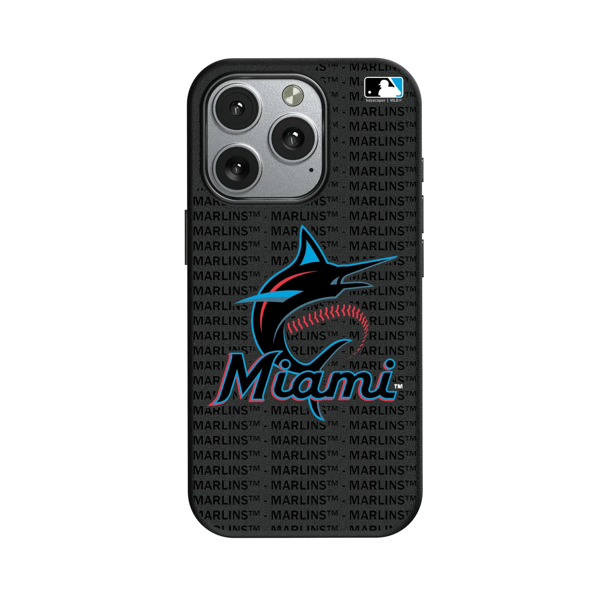 Miami Marlins Text Backdrop iPhone MagSafe Compatible Phone Case for Apple iPhone