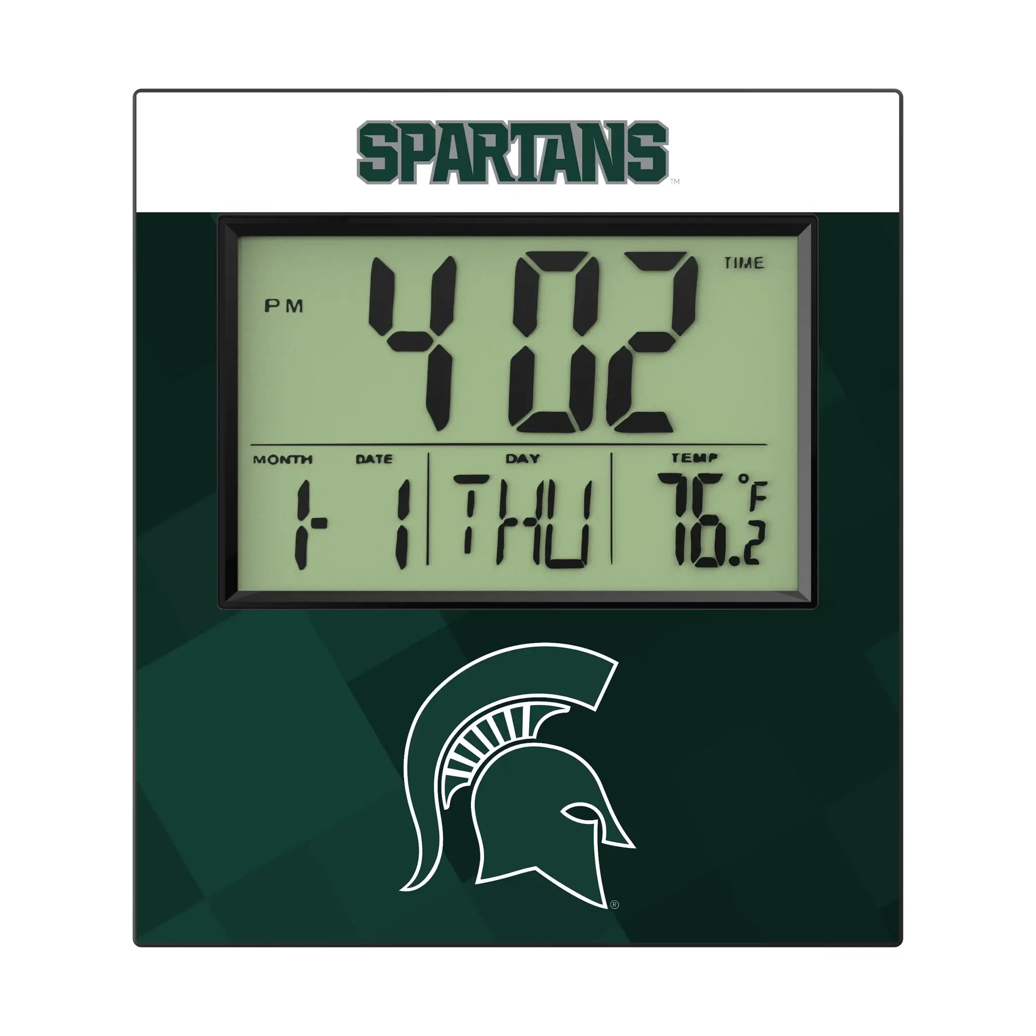 Michigan State University Spartans Color Block Wall Clock