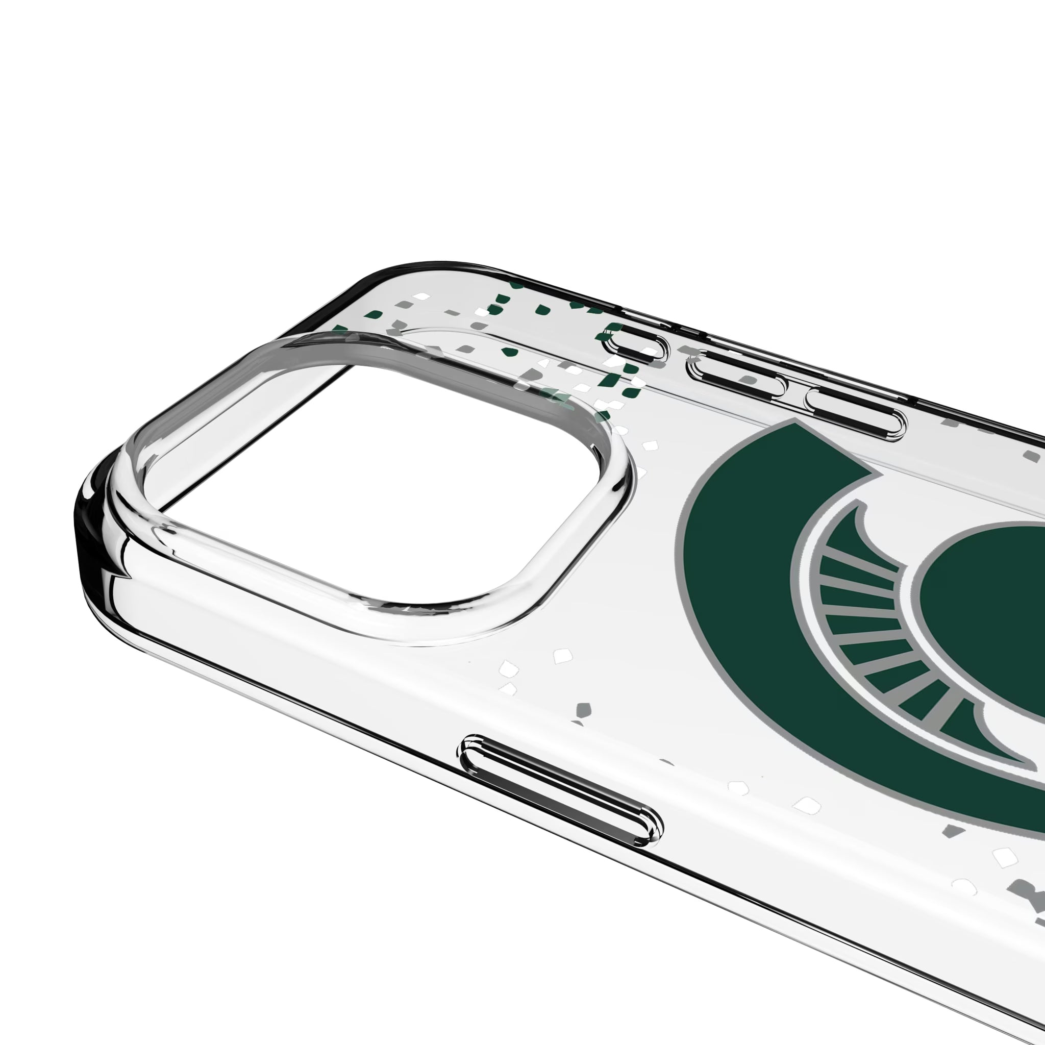 Michigan State University Spartans Confetti iPhone Clear Phone Case for Apple iPhone - Detail