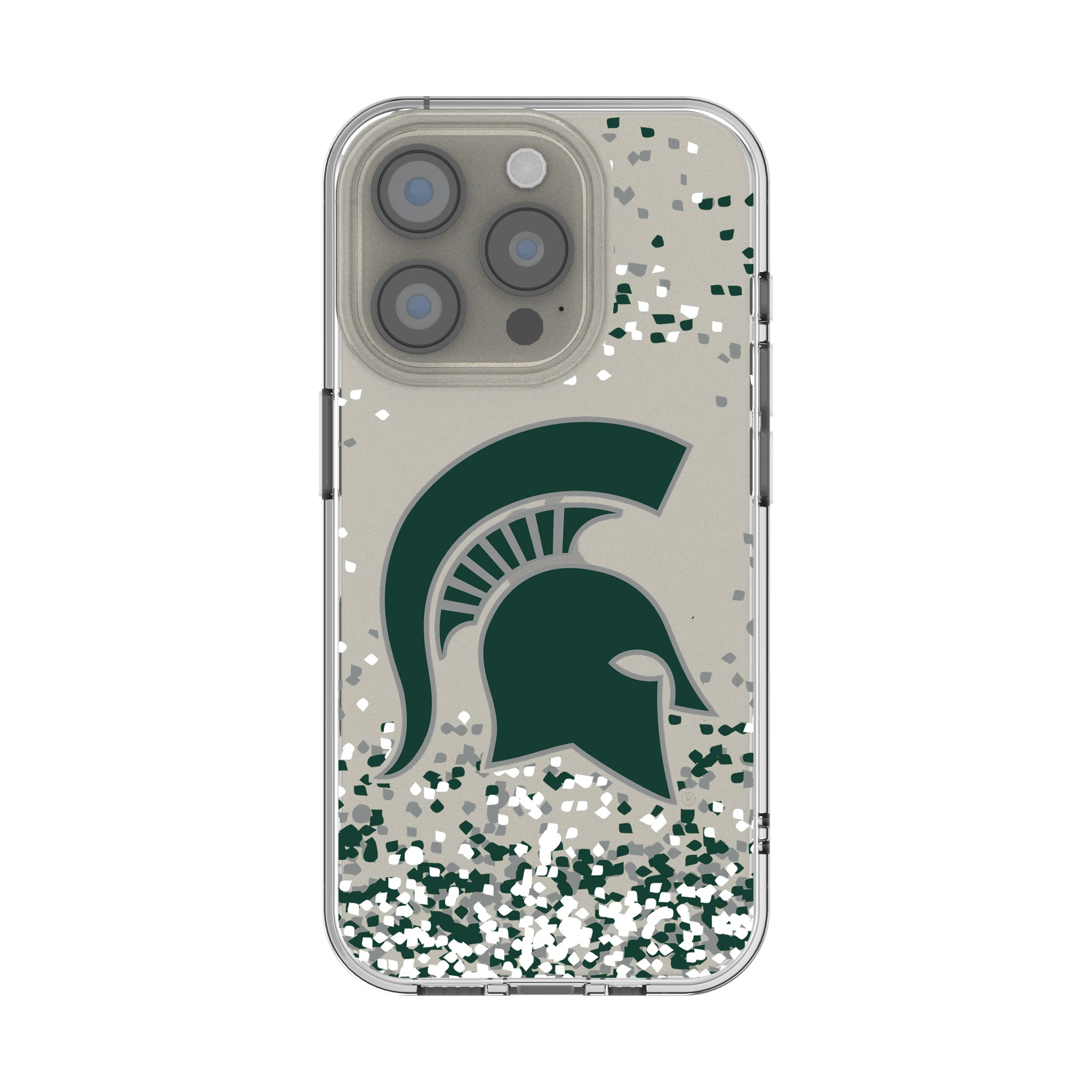 Michigan State University Spartans Confetti iPhone Clear Phone Case for Apple iPhone