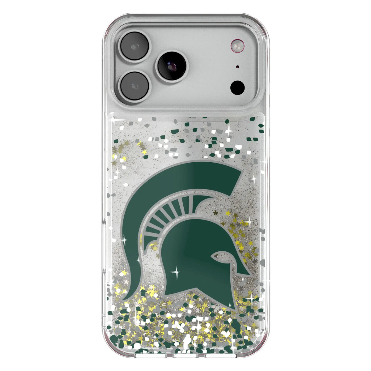 Michigan State University Spartans Confetti Glitter Phone Case for Apple iPhone