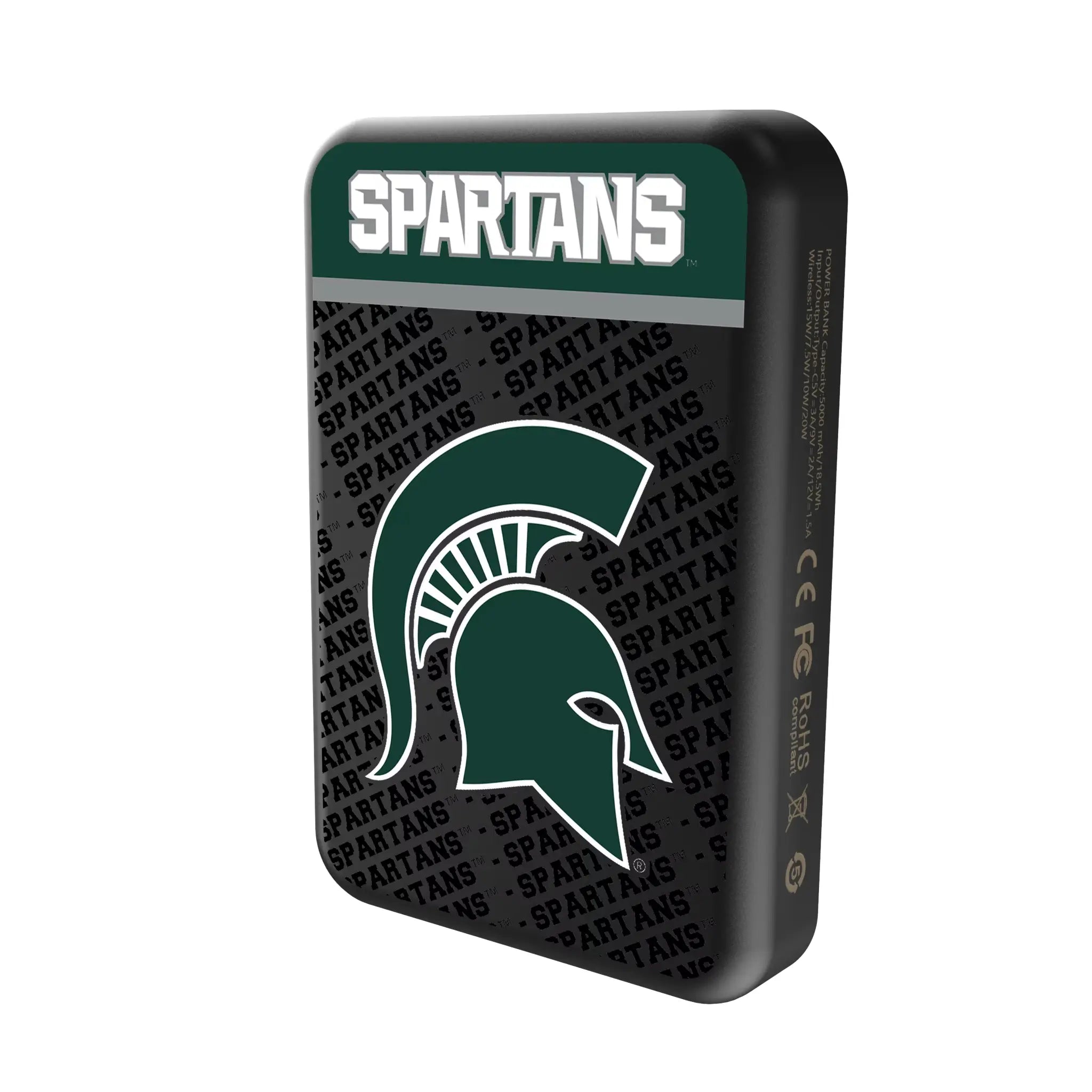 Michigan State University Spartans Endzone Plus Wireless Mag Power Bank