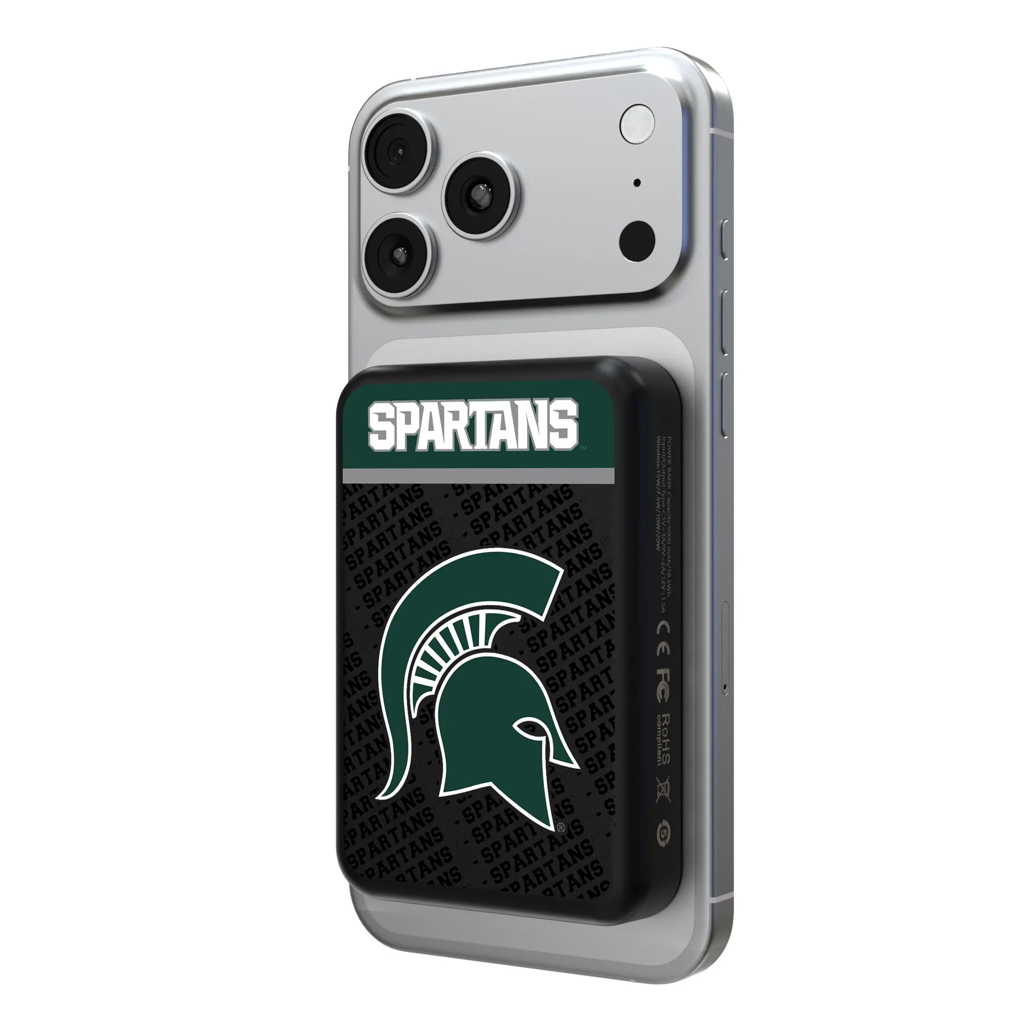 Michigan State University Spartans Endzone Plus Wireless Mag Power Bank