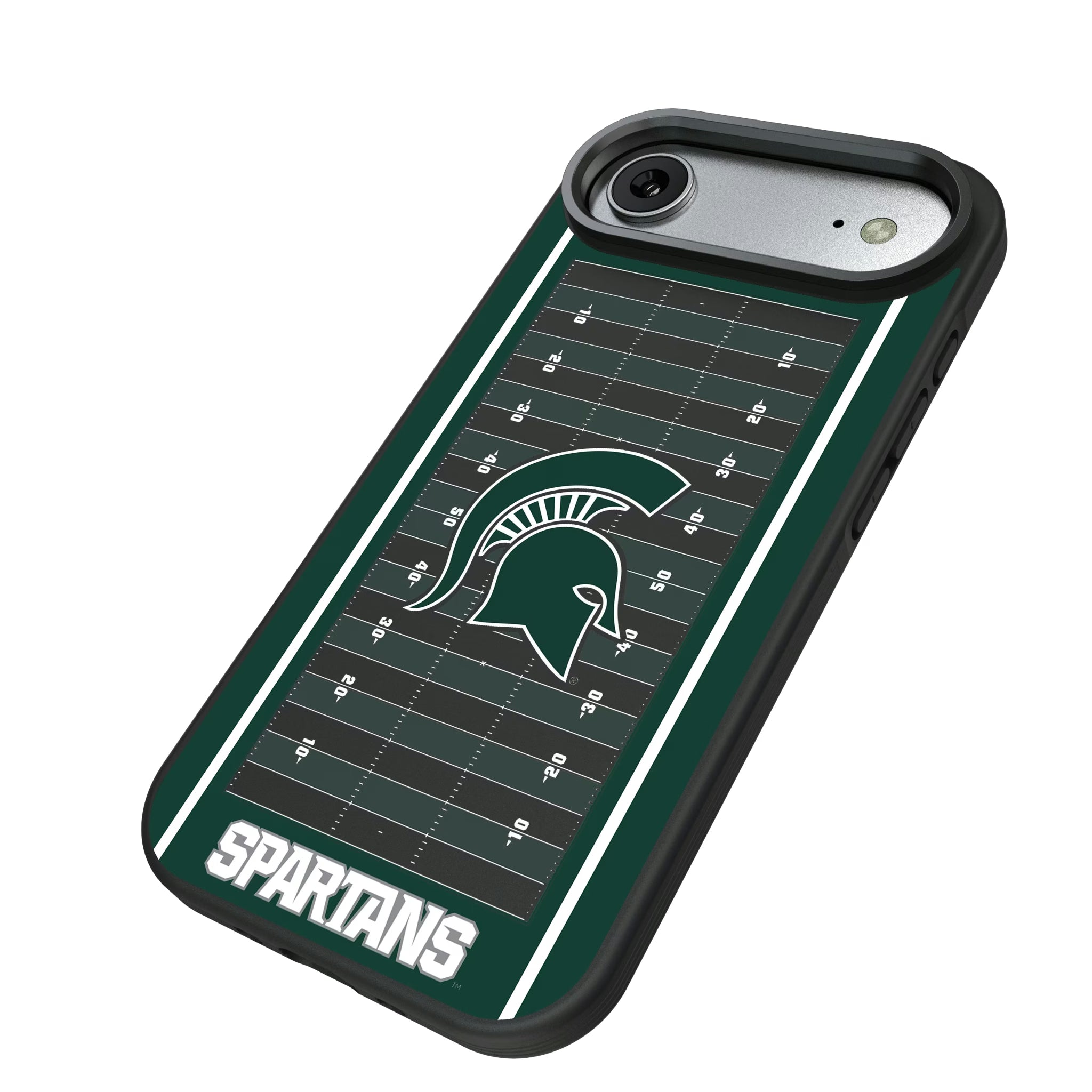 Michigan State University Spartans Field iPhone Bump Phone Case for Apple iPhone - Isometric View#Device_iPhone Air