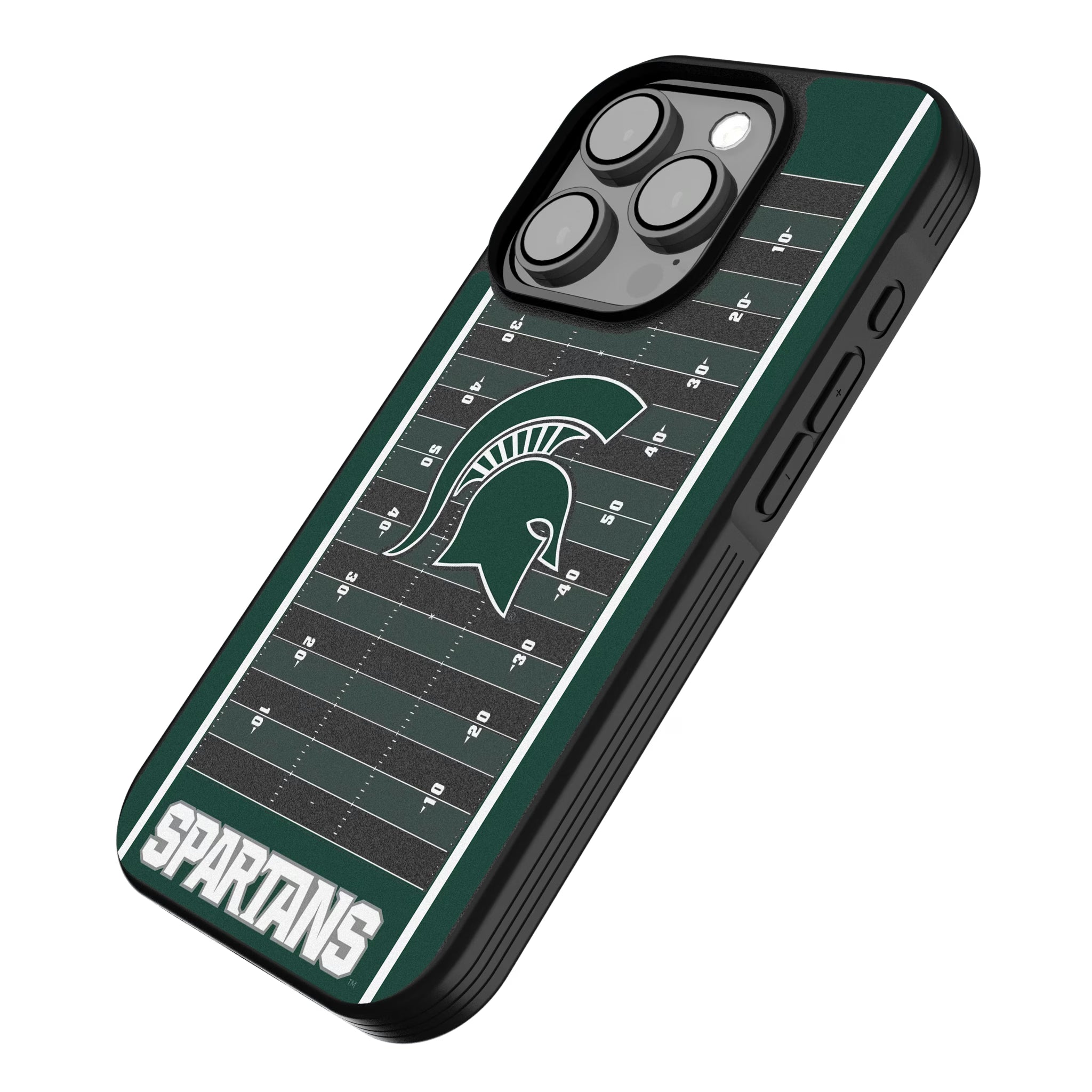 Michigan State University Spartans Field iPhone Bump Phone Case for Apple iPhone - Isometric View