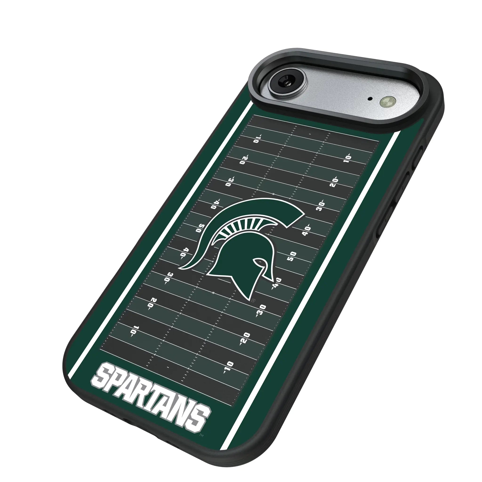 Michigan State University Spartans Field iPhone Bump Phone Case for Apple iPhone - Isometric View#Device_iPhone Air