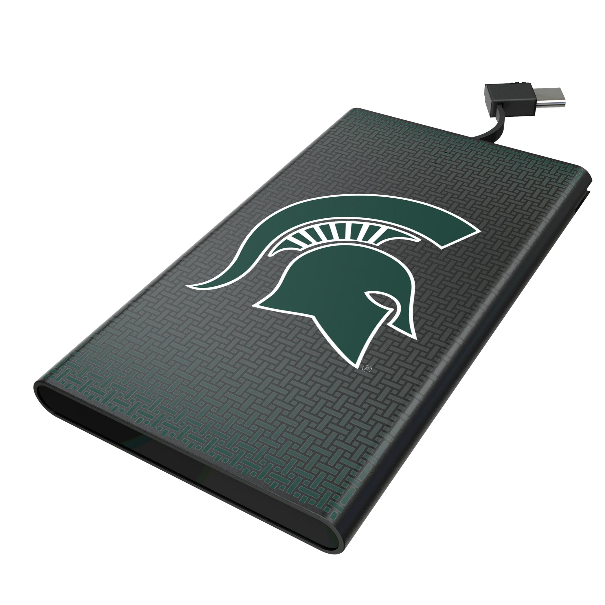 Michigan State University Spartans Linen 5000mAh Flat Powerbank