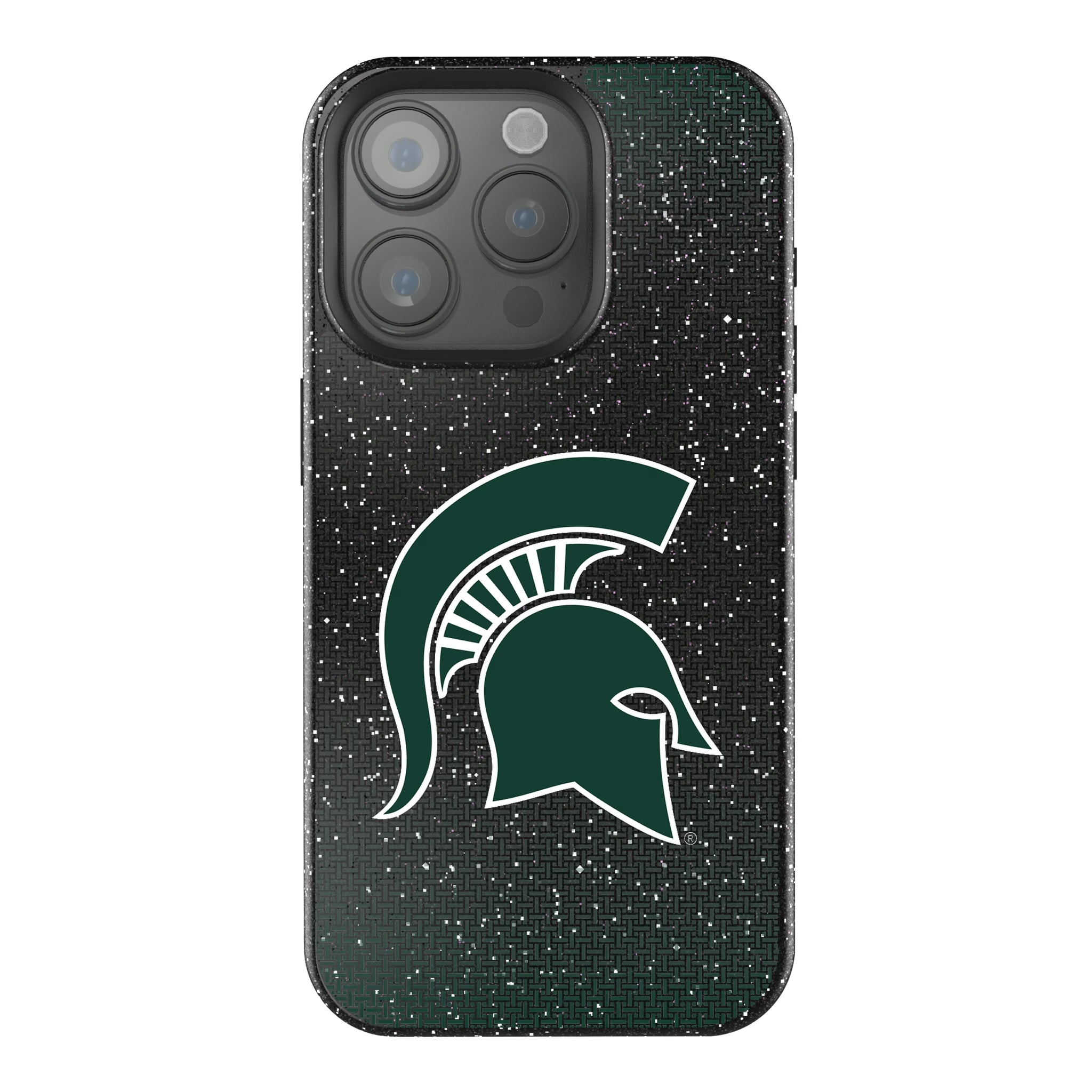 Michigan State University Spartans Linen iPhone Bling Phone Case for Apple iPhone