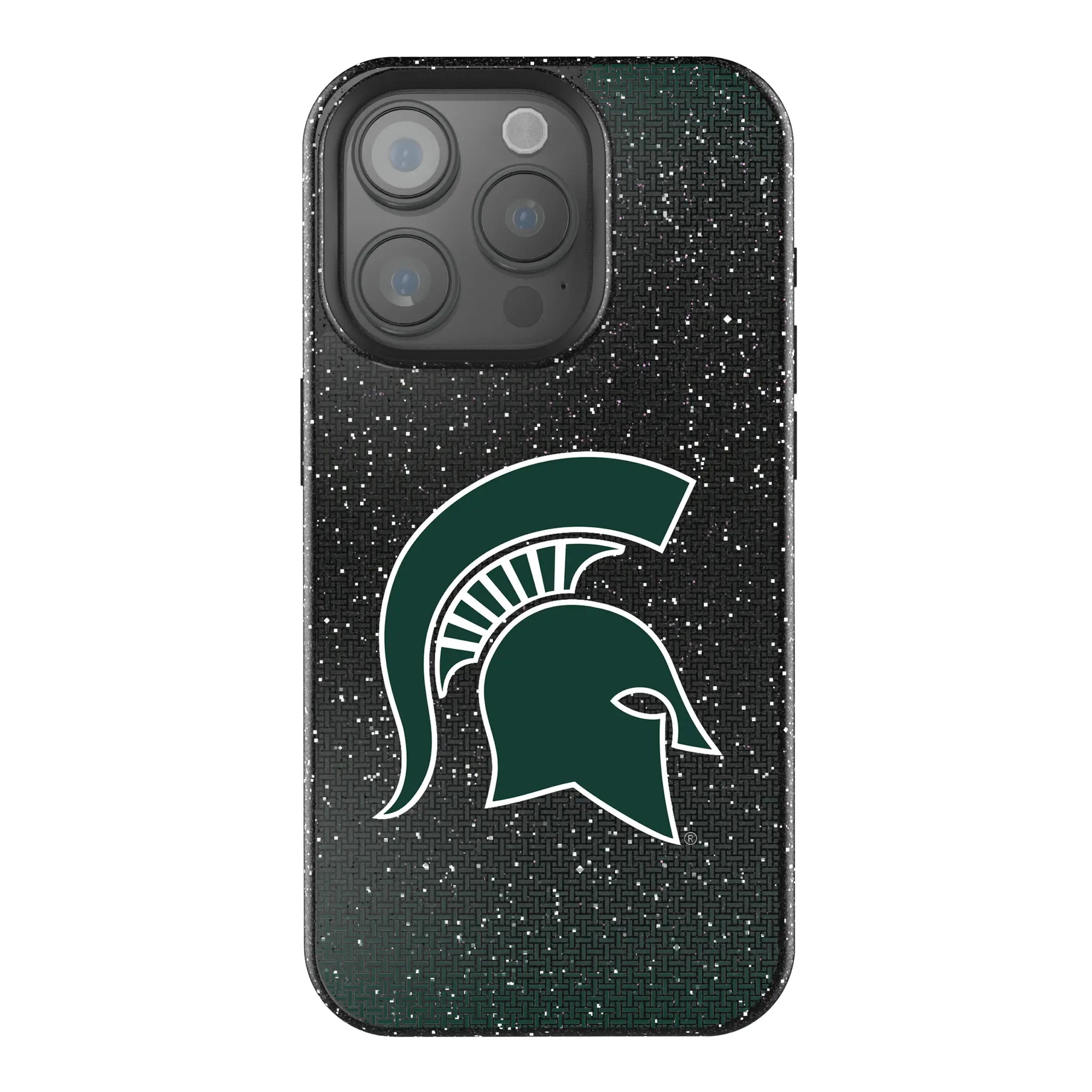 Michigan State University Spartans Linen iPhone Bling Phone Case for Apple iPhone
