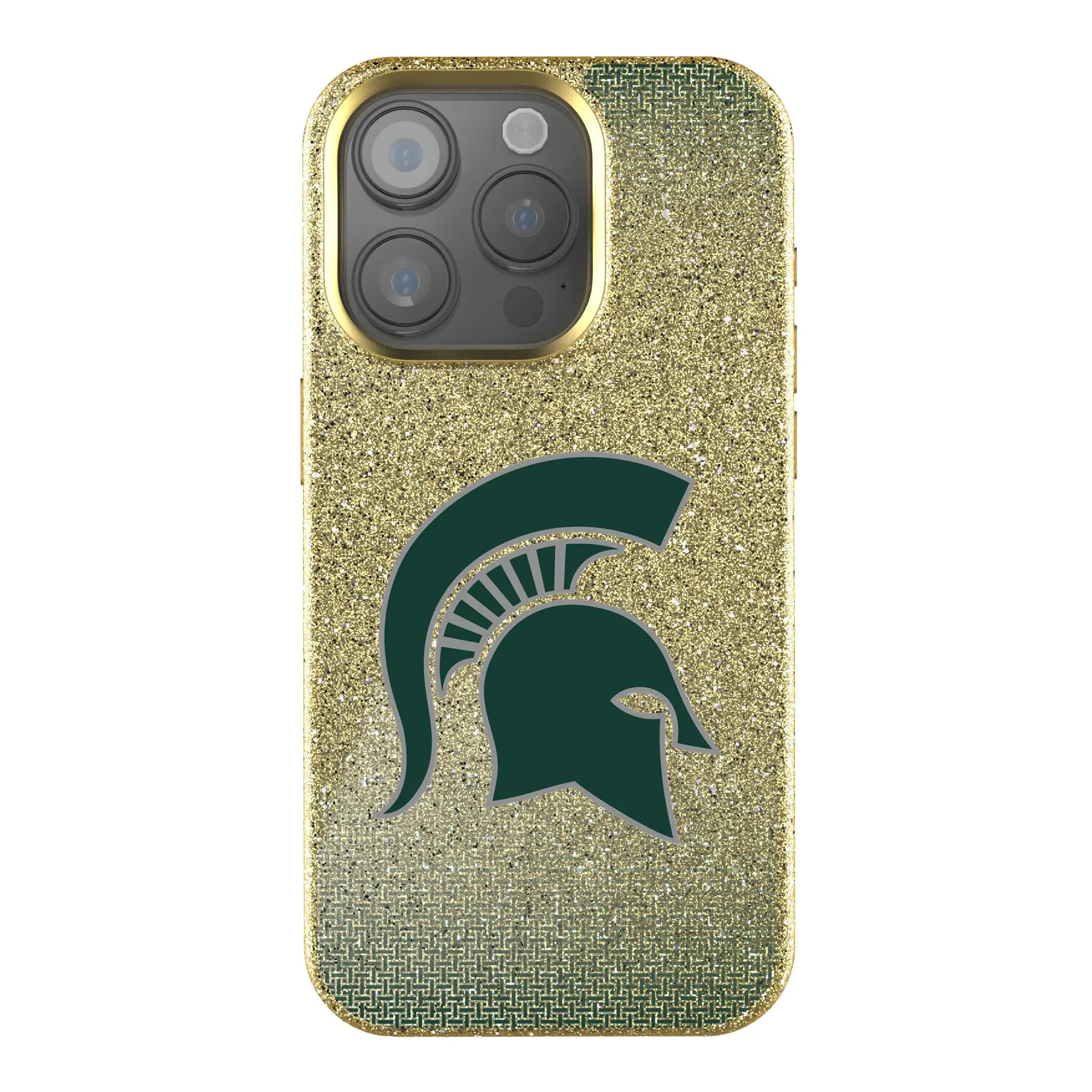 Michigan State University Spartans Linen iPhone Bling Phone Case for Apple iPhone