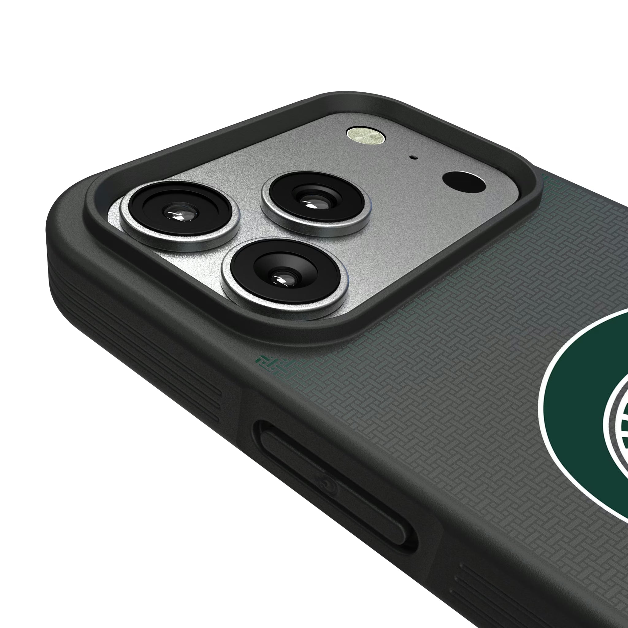 Michigan State University Spartans Linen iPhone Bump Phone Case for Apple iPhone - Detail#Device_iPhone 17 Pro