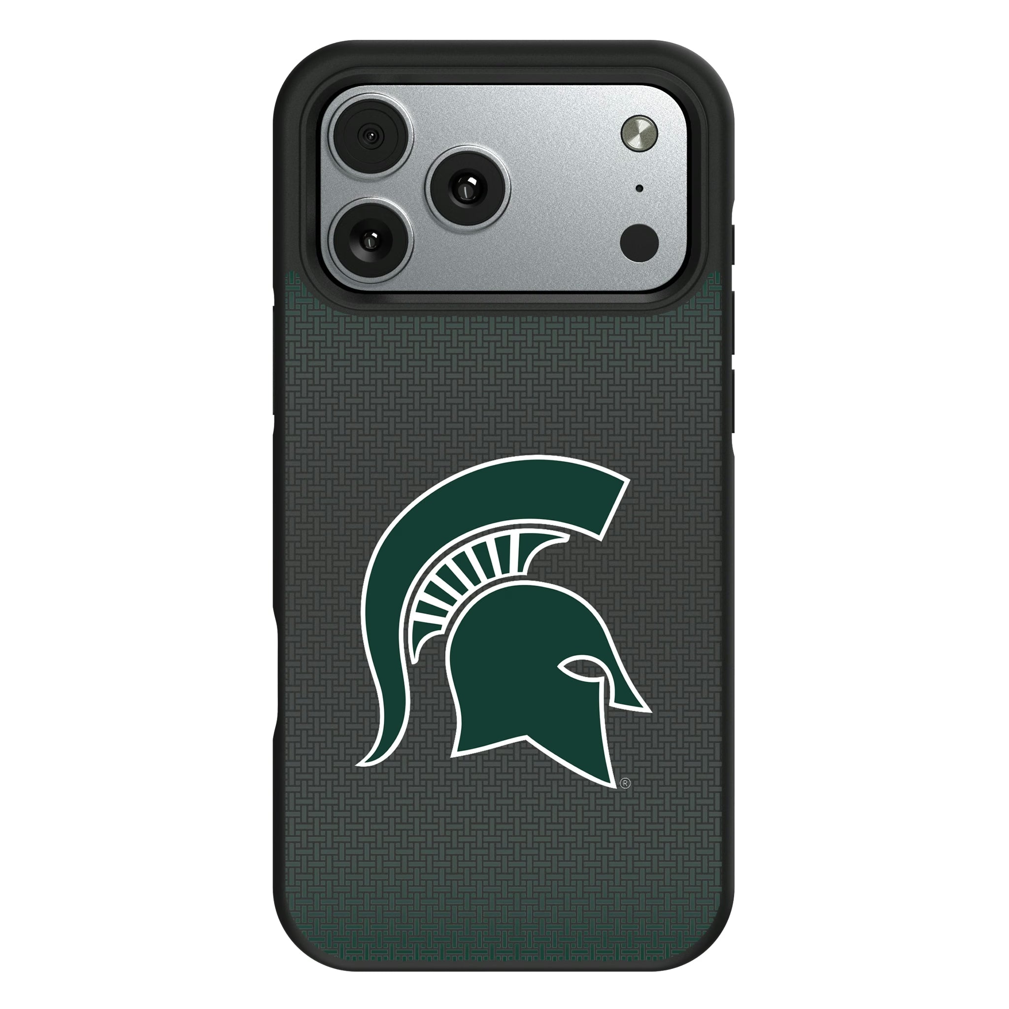 Michigan State University Spartans Linen iPhone Bump Phone Case for Apple iPhone#Device_iPhone 17 Pro Max