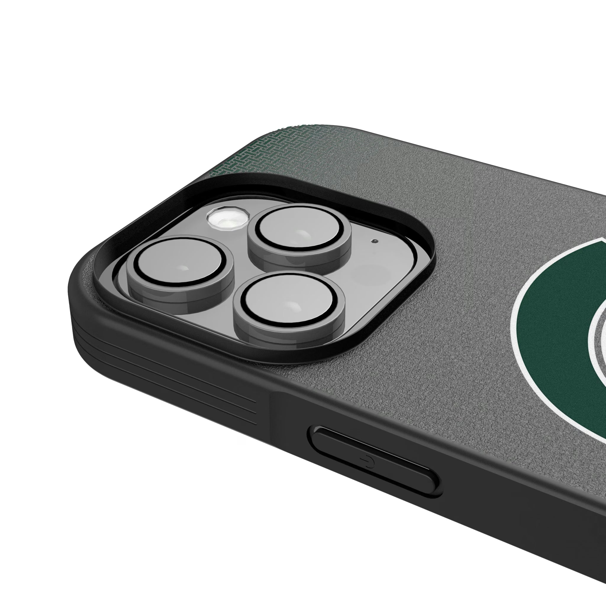 Michigan State University Spartans Linen iPhone Bump Phone Case for Apple iPhone - Detail