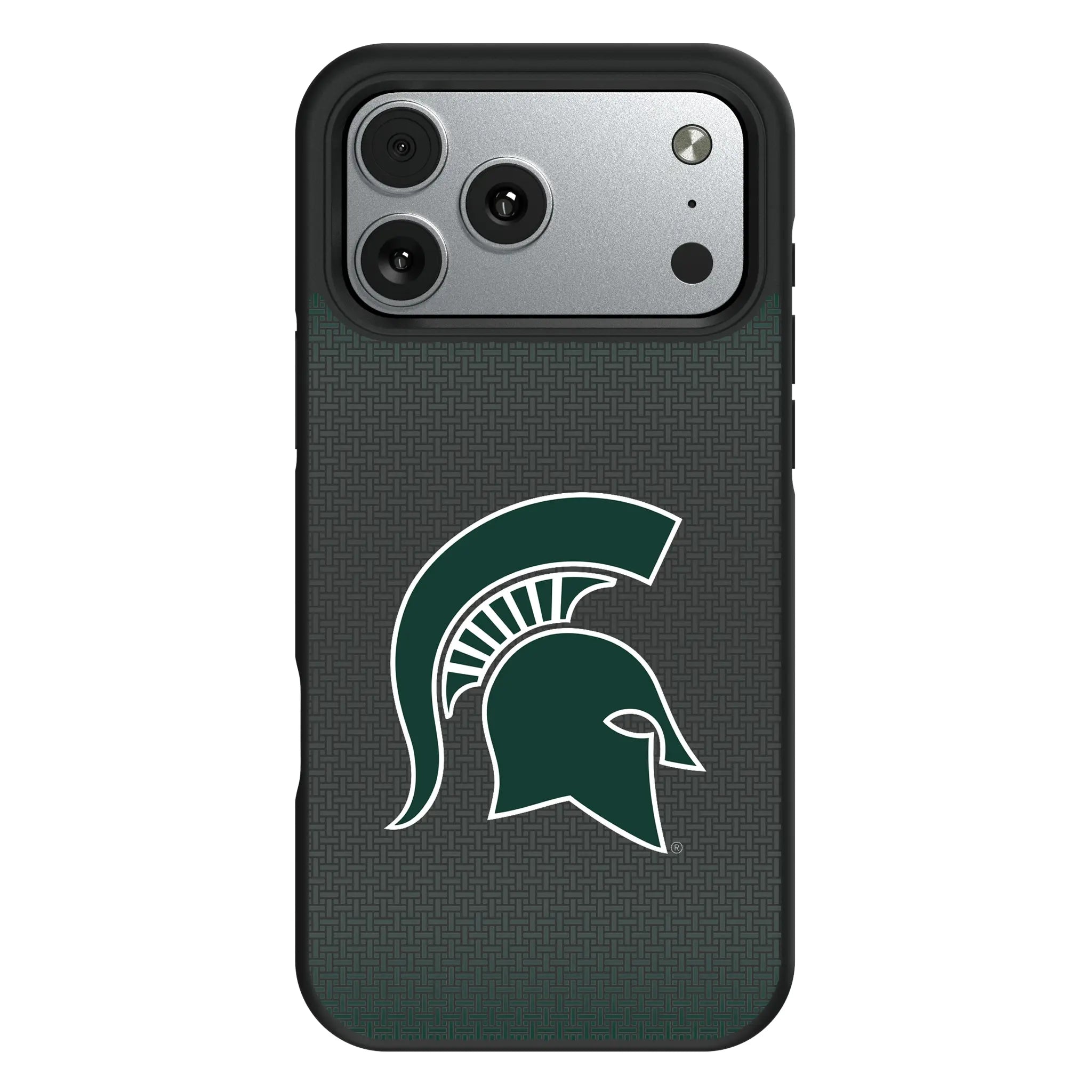 Michigan State University Spartans Linen iPhone Bump Phone Case for Apple iPhone#Device_iPhone 17 Pro Max