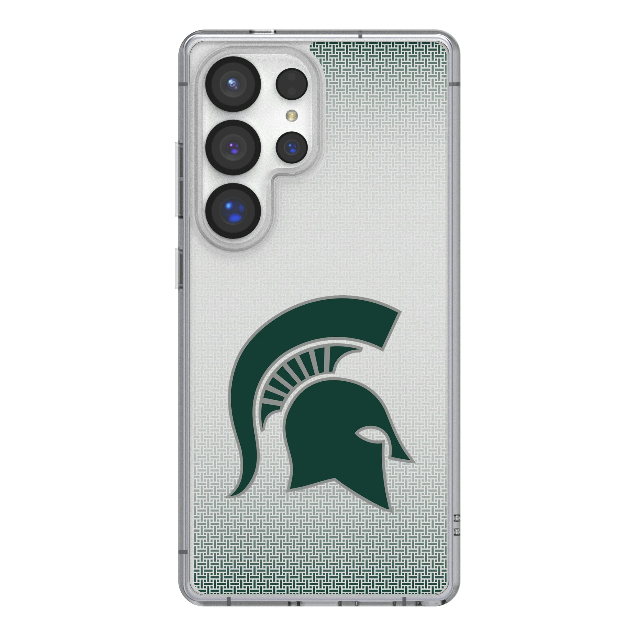 Michigan State University Spartans Linen Galaxy Clear Phone Case for Samsung Galaxy