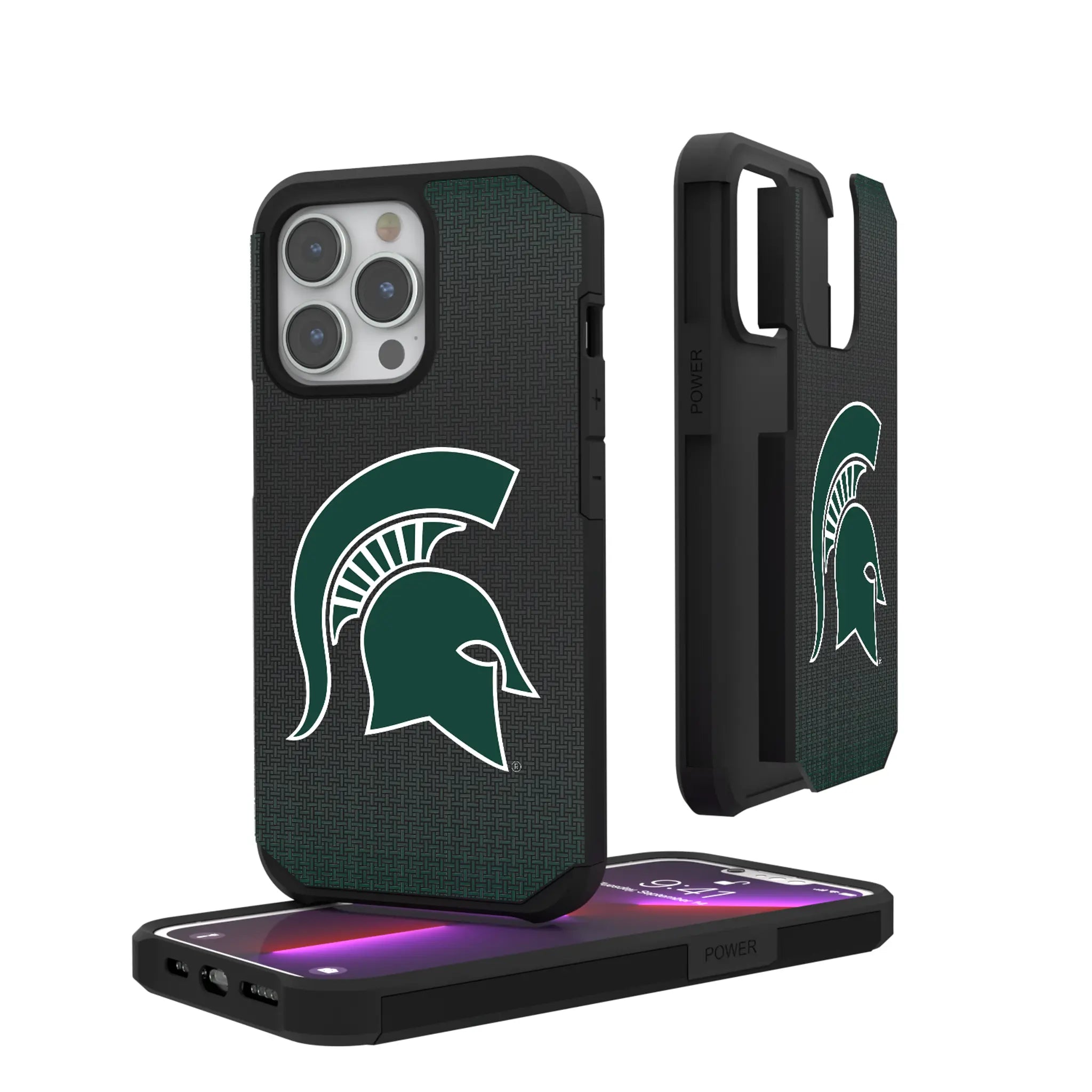 Michigan State University Spartans Linen iPhone Rugged Phone Case for Apple iPhone