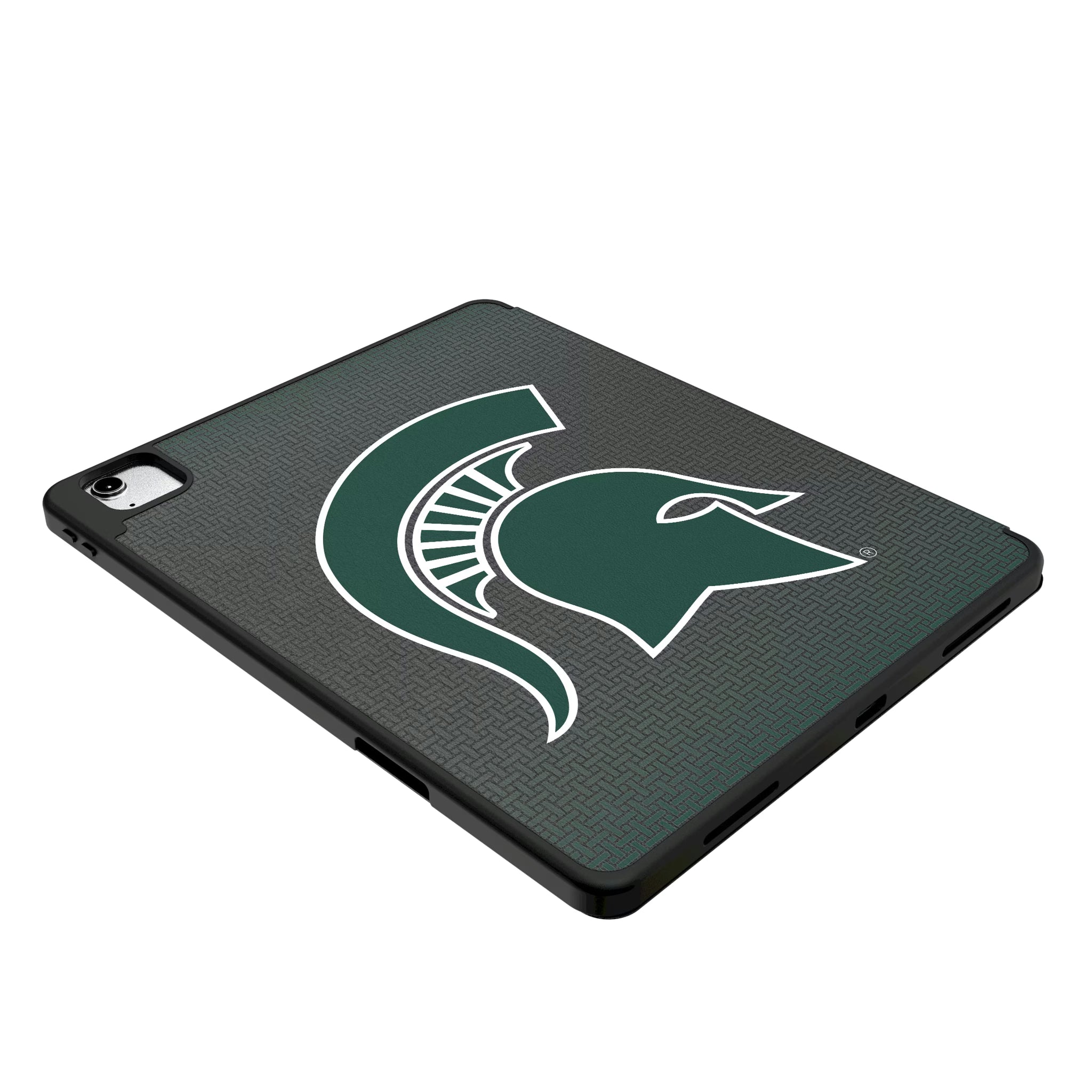 Michigan State University Spartans Linen iPad Tablet Case for Apple iPad - Isometric View